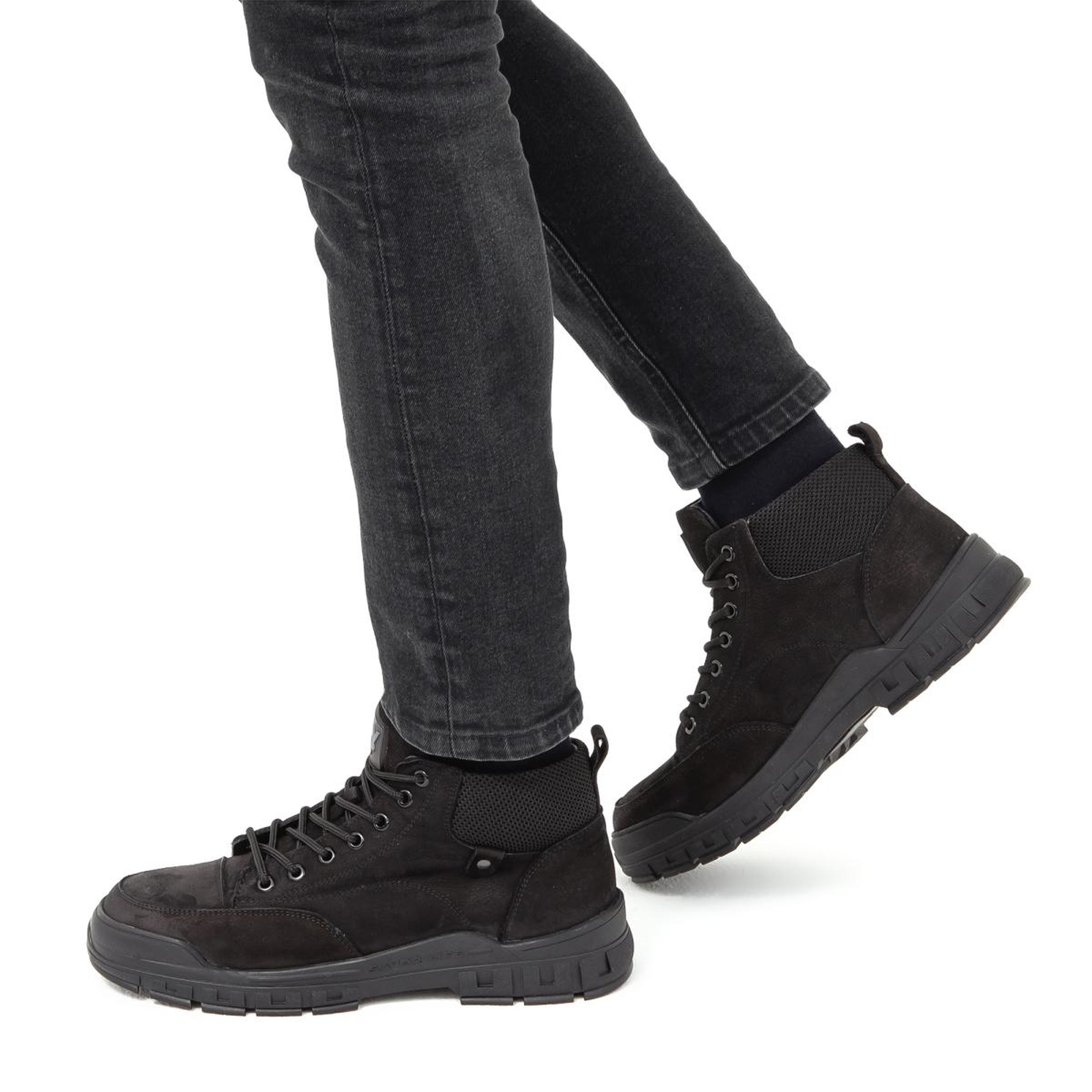 Valmenti Erkek Hakiki Deri Siyah Nubuk Casual Bot