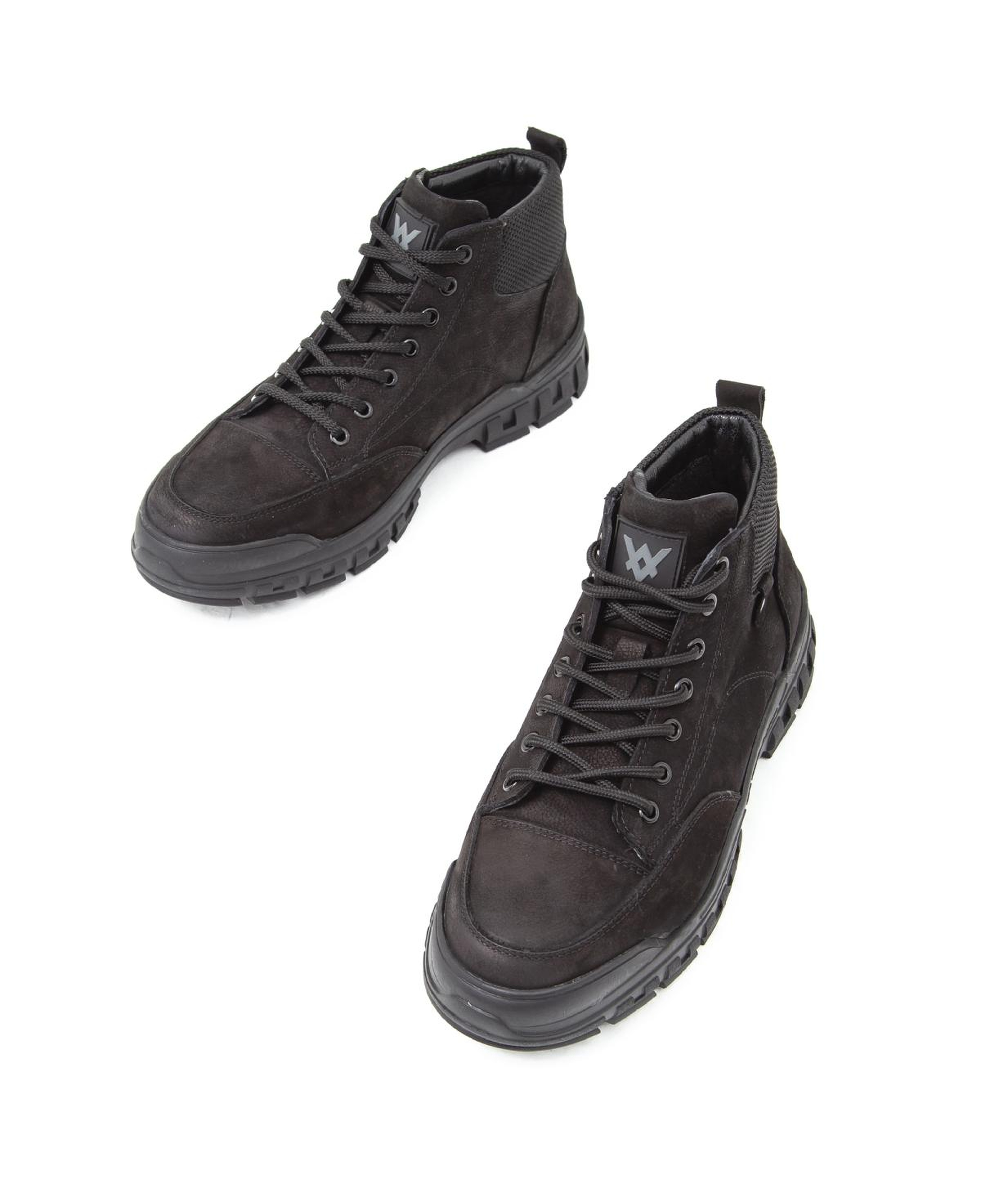 Valmenti Erkek Hakiki Deri Siyah Nubuk Casual Bot