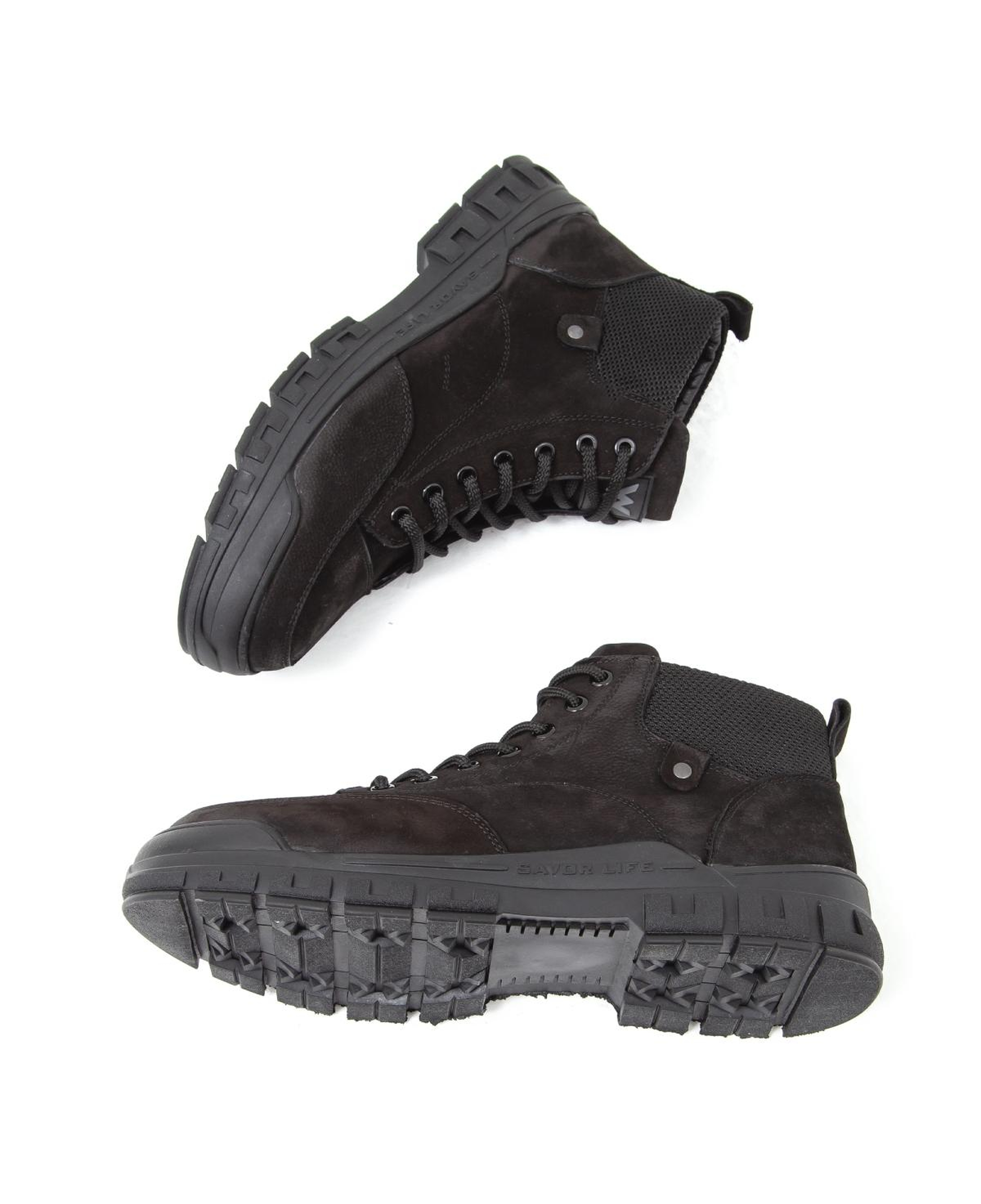 Valmenti Erkek Hakiki Deri Siyah Nubuk Casual Bot