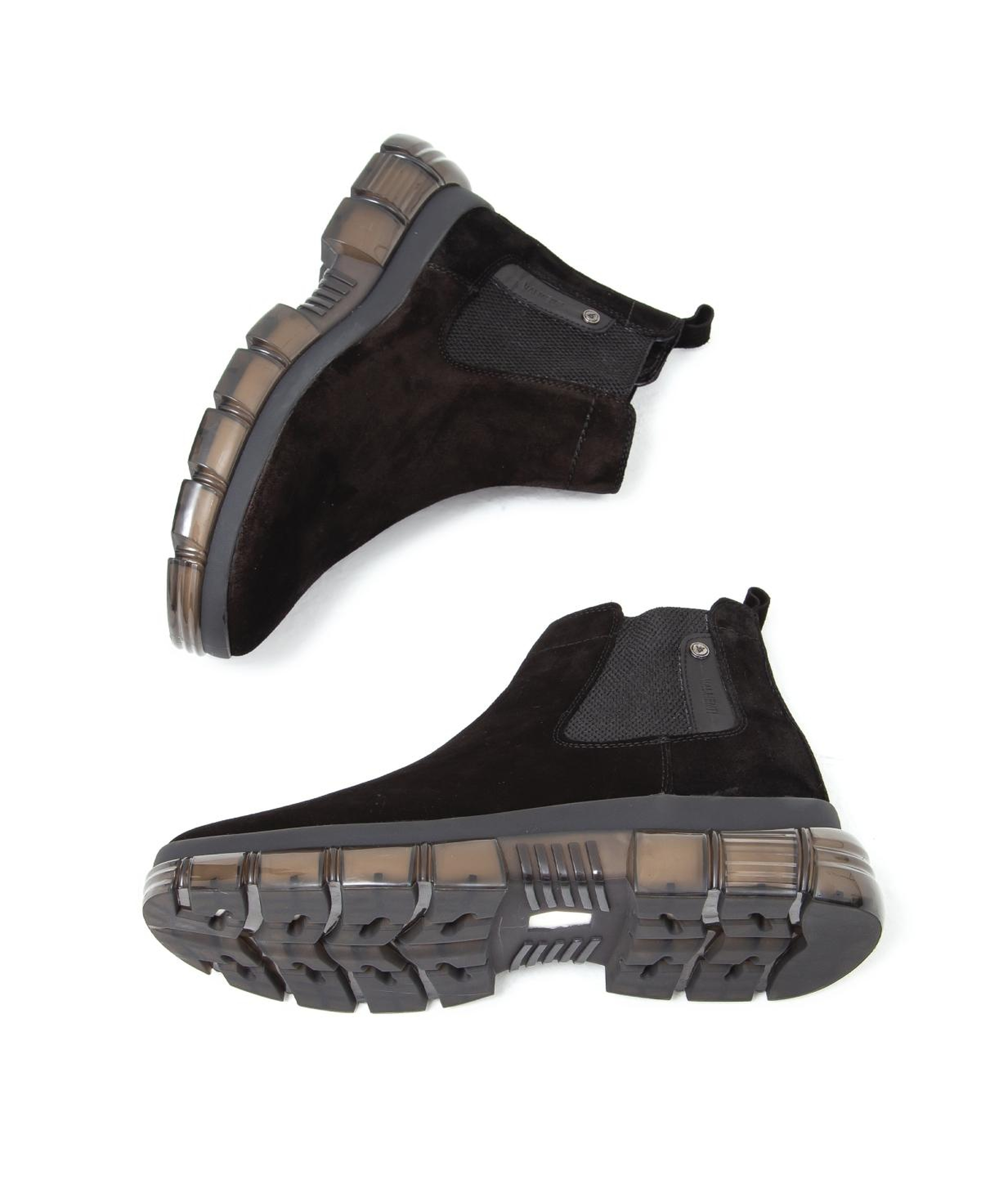 Valmenti Erkek Hakiki Deri Siyah Süet Casual Bot