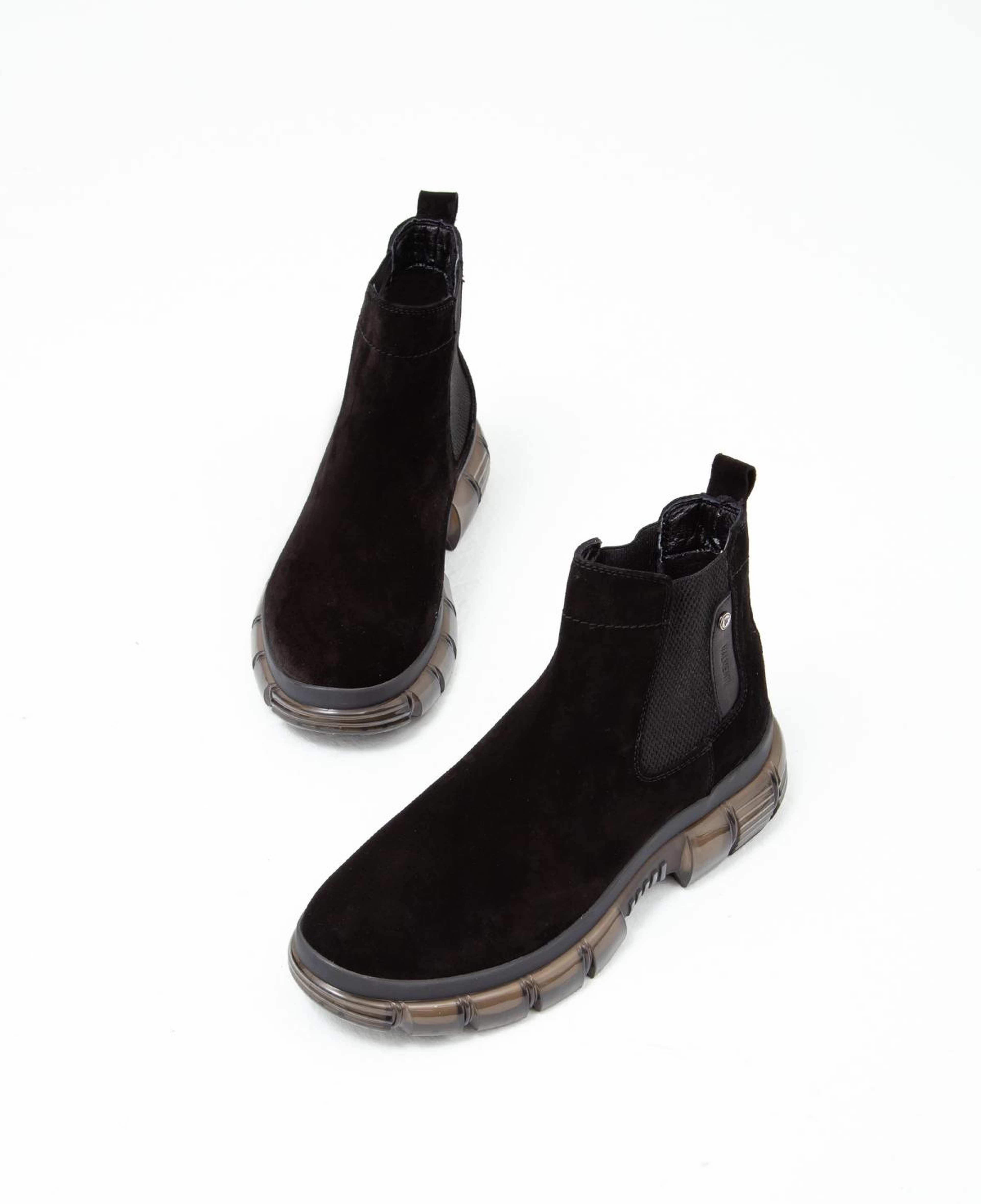 Valmenti Erkek Hakiki Deri Siyah Süet Casual Bot