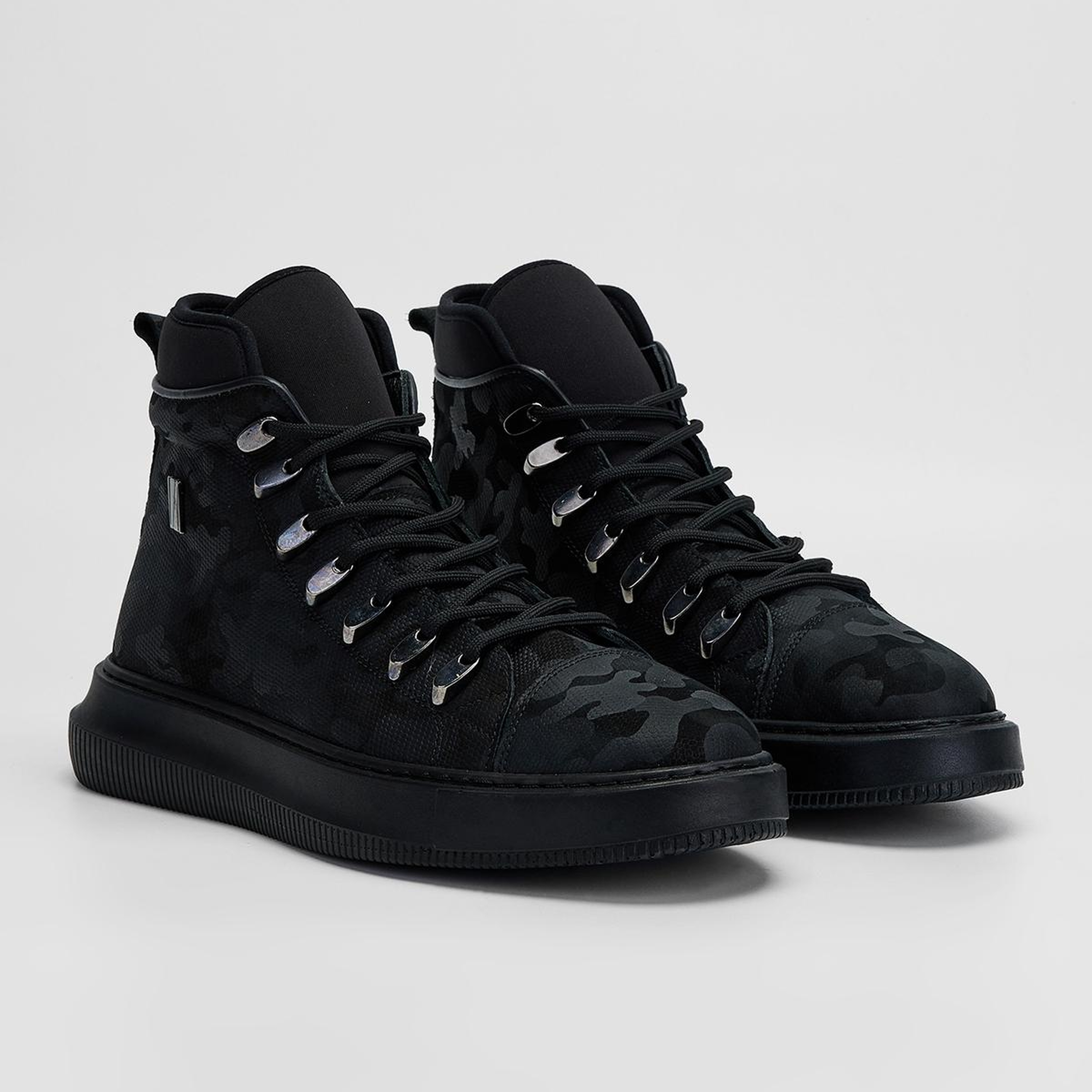 Valmenti Erkek Hakiki Deri Siyah Sneakers & Spor Bot