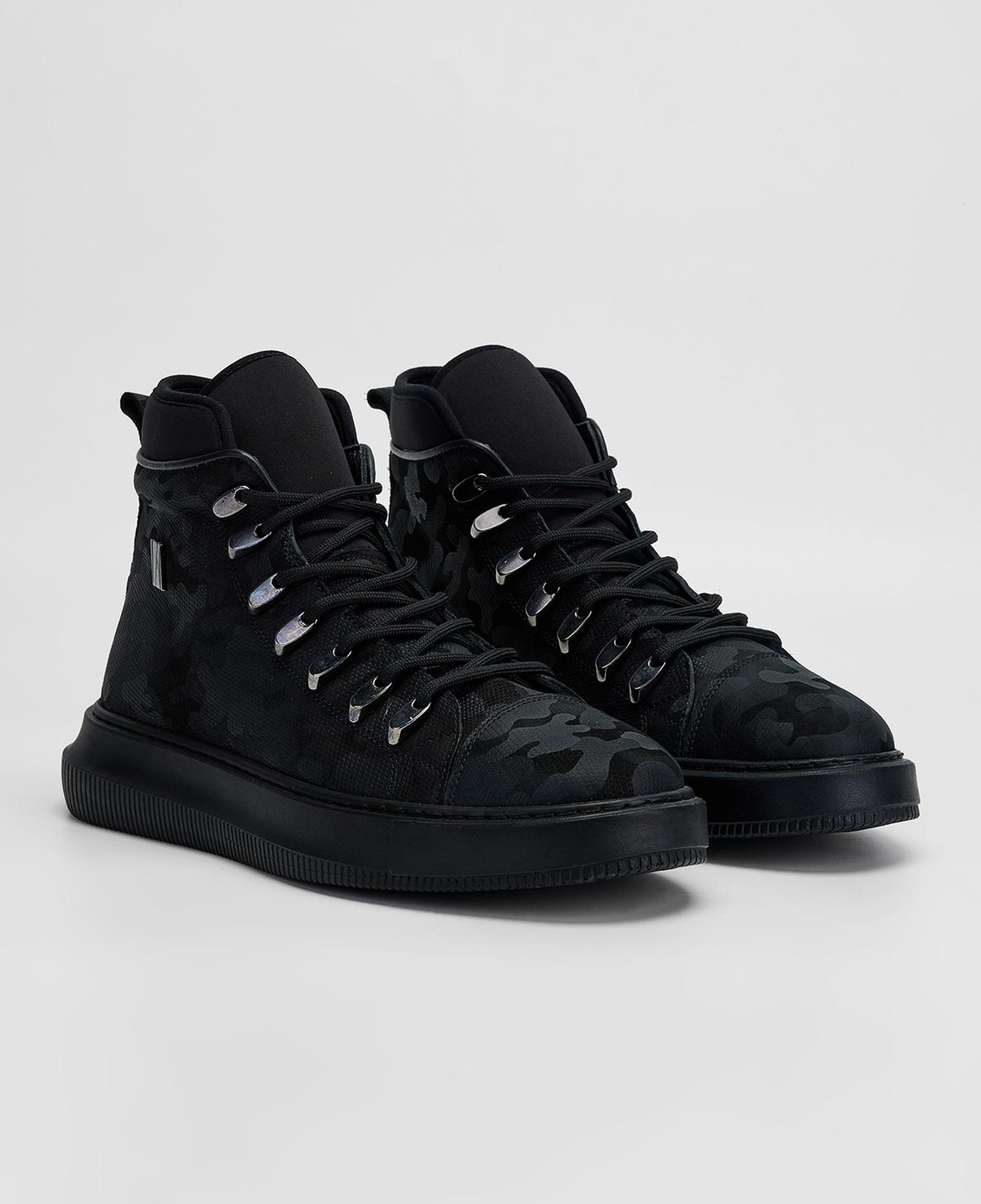 Valmenti Erkek Hakiki Deri Siyah Sneakers & Spor Bot