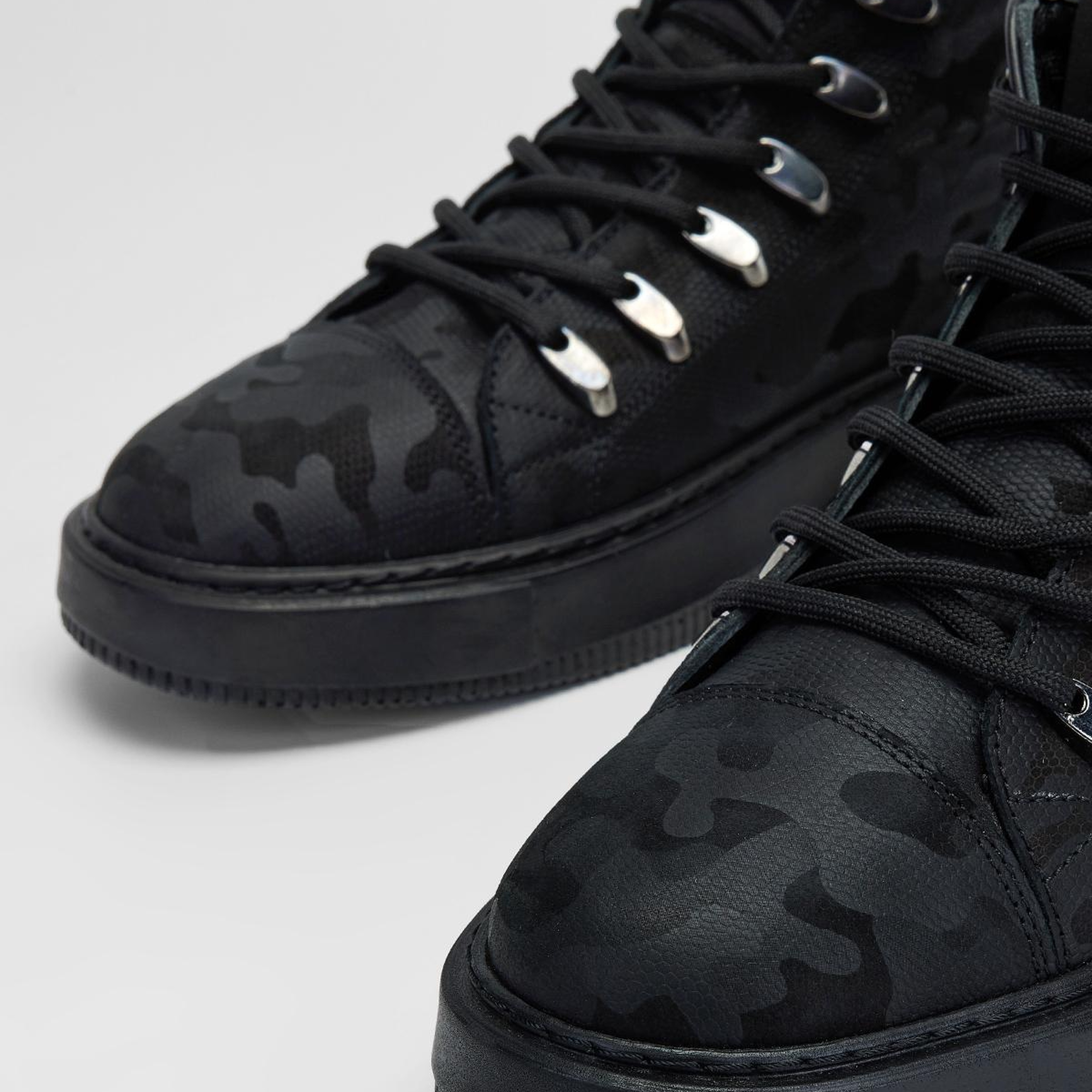 Valmenti Erkek Hakiki Deri Siyah Sneakers & Spor Bot