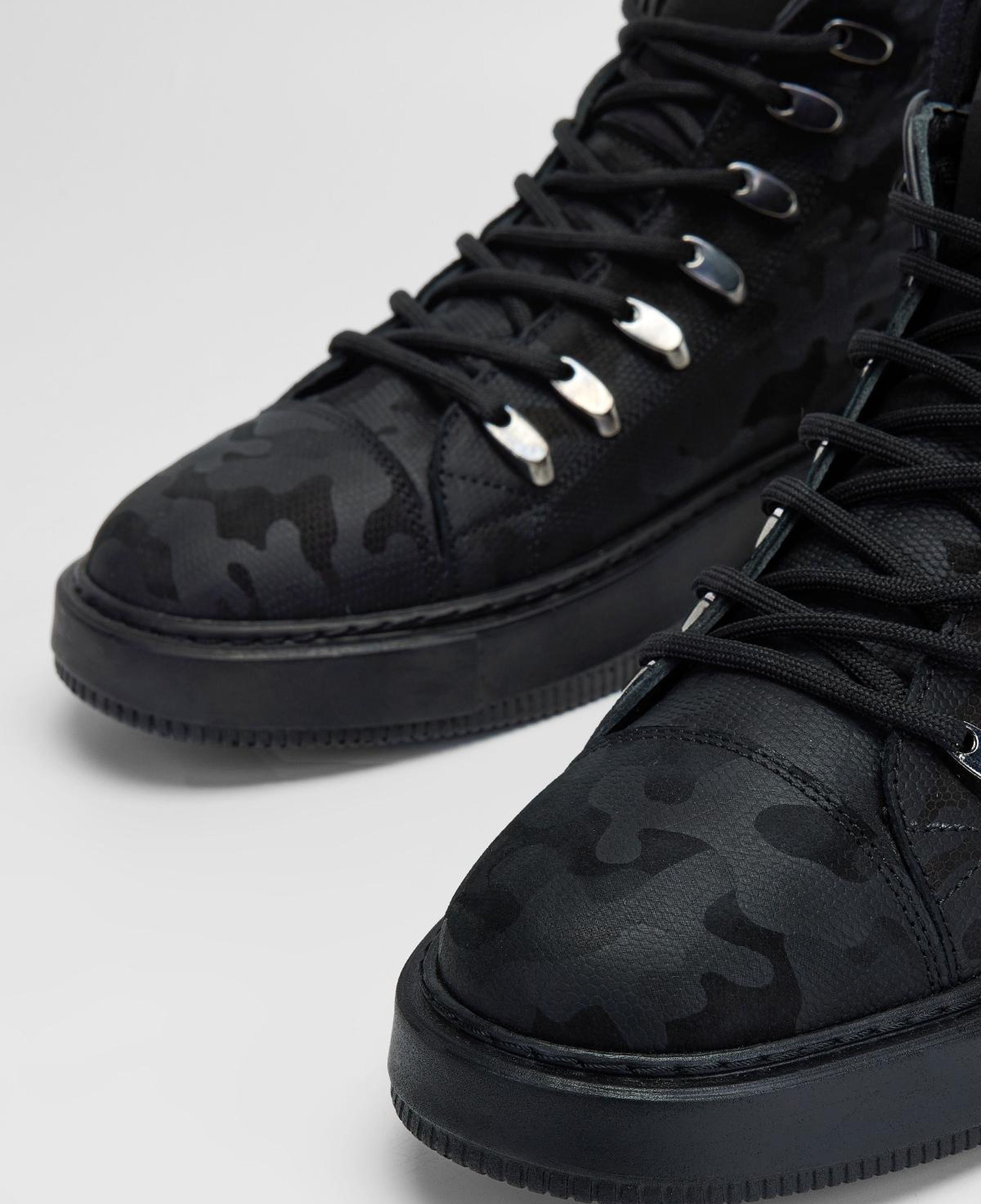 Valmenti Erkek Hakiki Deri Siyah Sneakers & Spor Bot