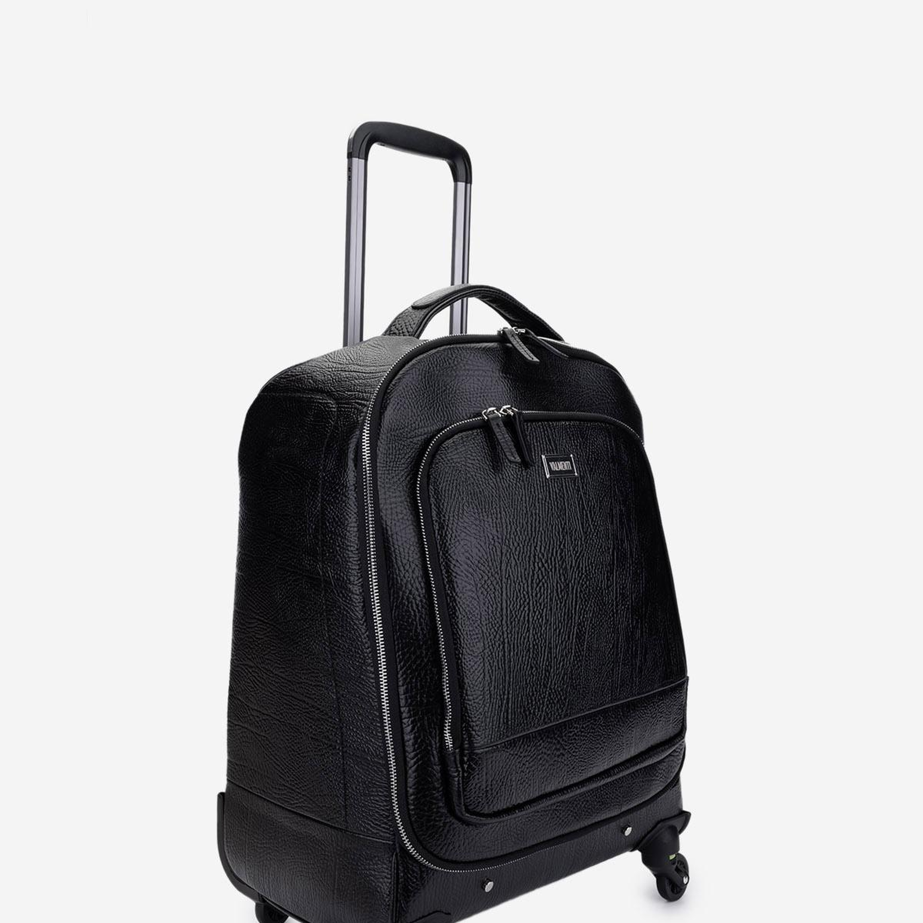 Valmenti Unisex Hakiki Deri Siyah Valiz