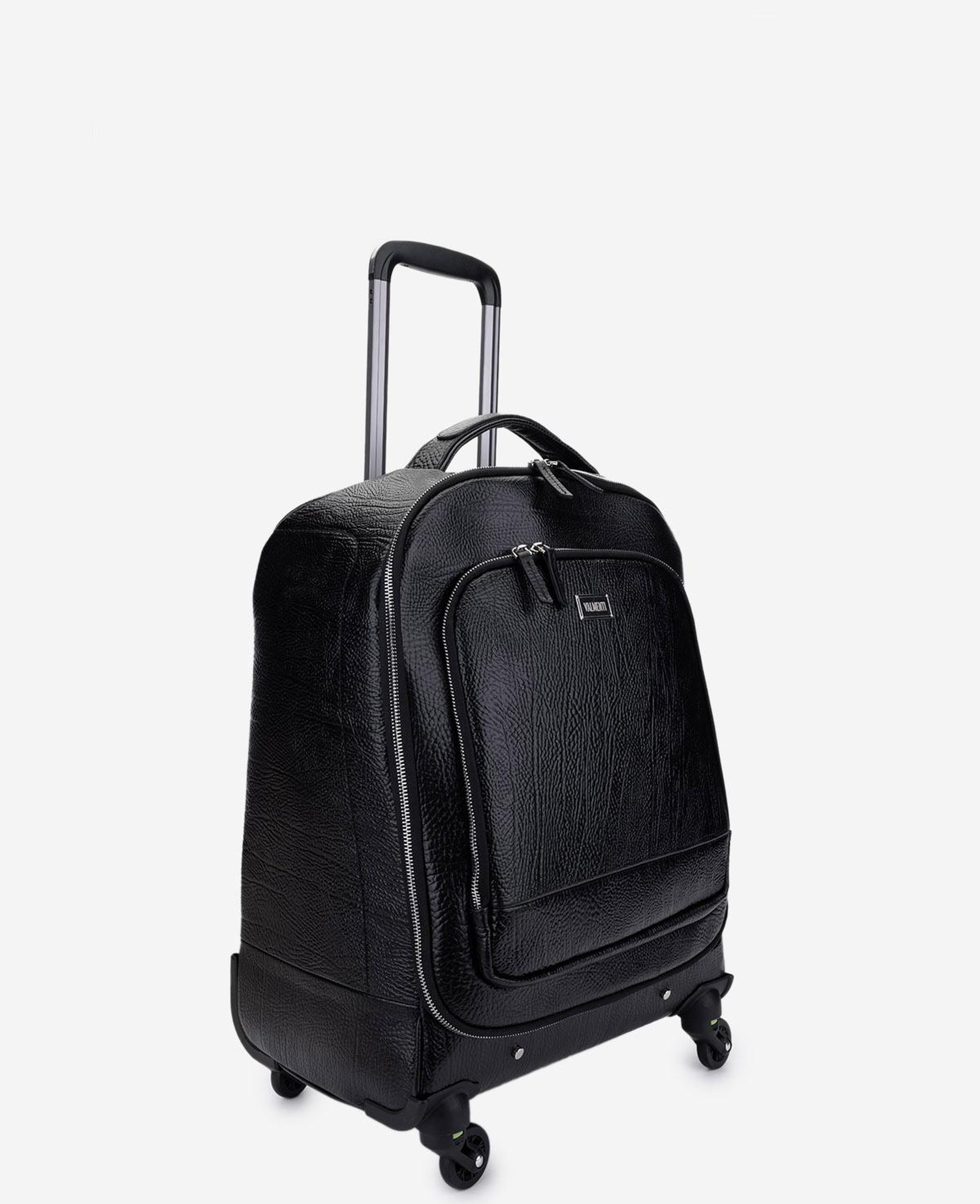 Valmenti Unisex Hakiki Deri Siyah Valiz