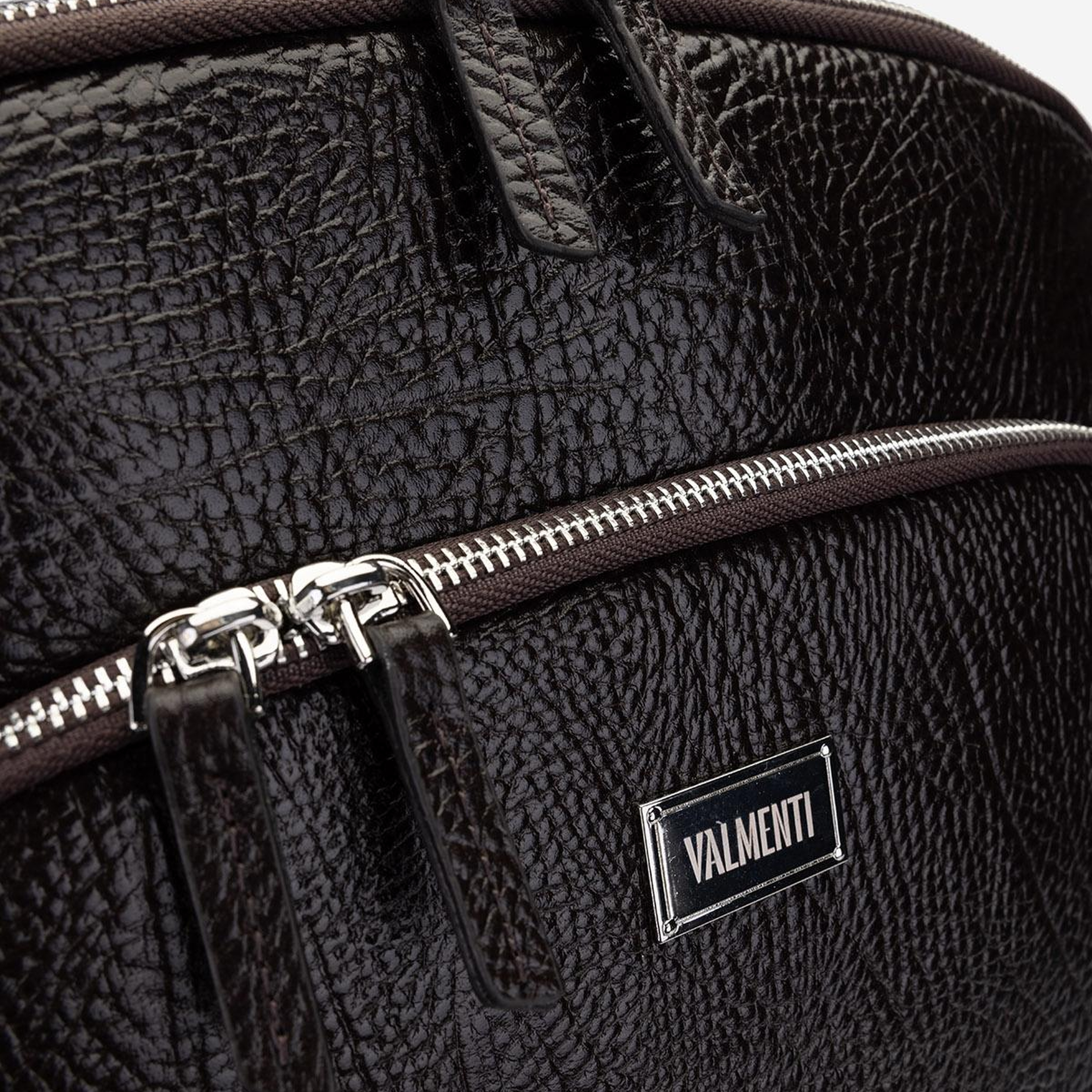 Valmenti Unisex Hakiki Deri Kahverengi Valiz