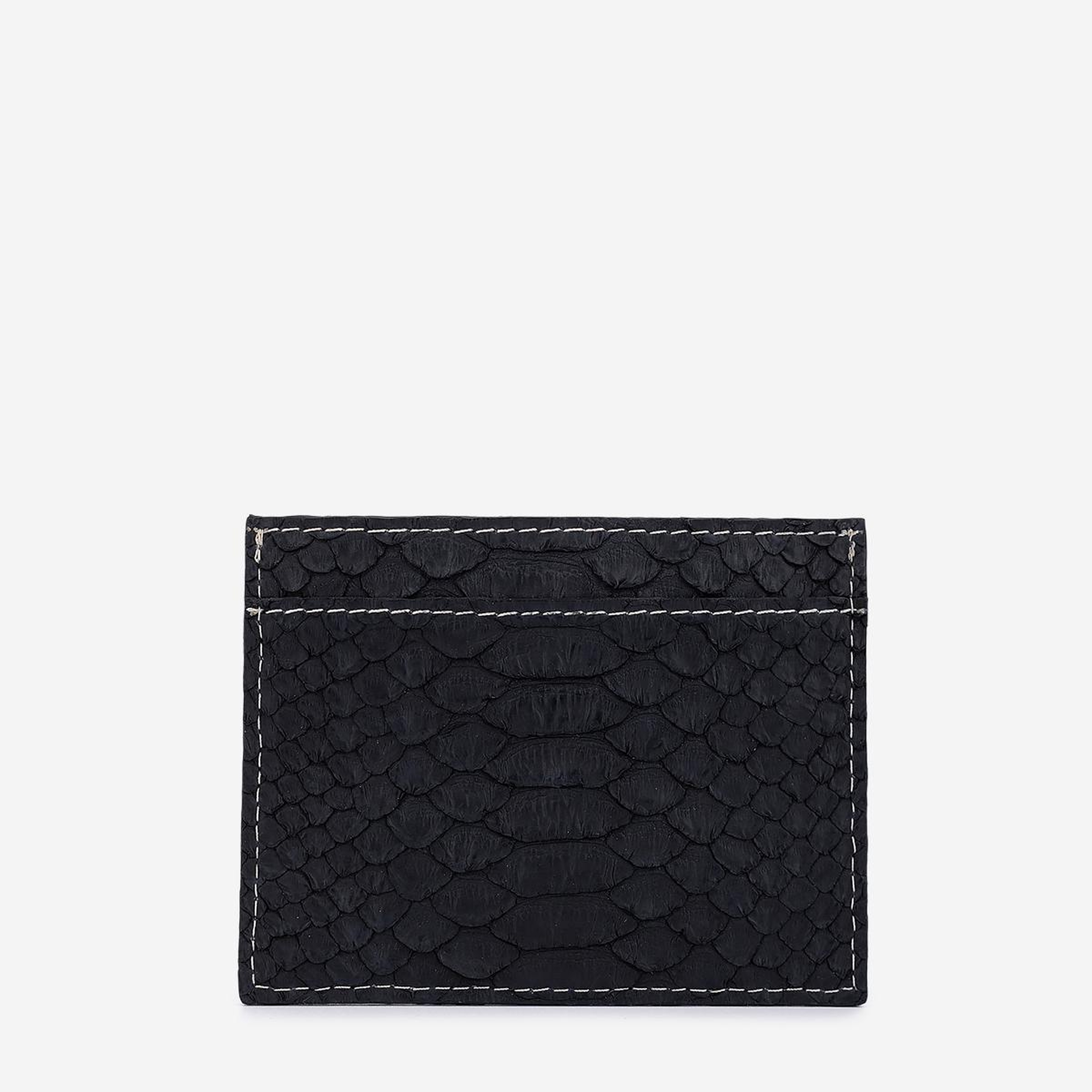 Valmenti Unisex Hakiki Deri Siyah Kartlık