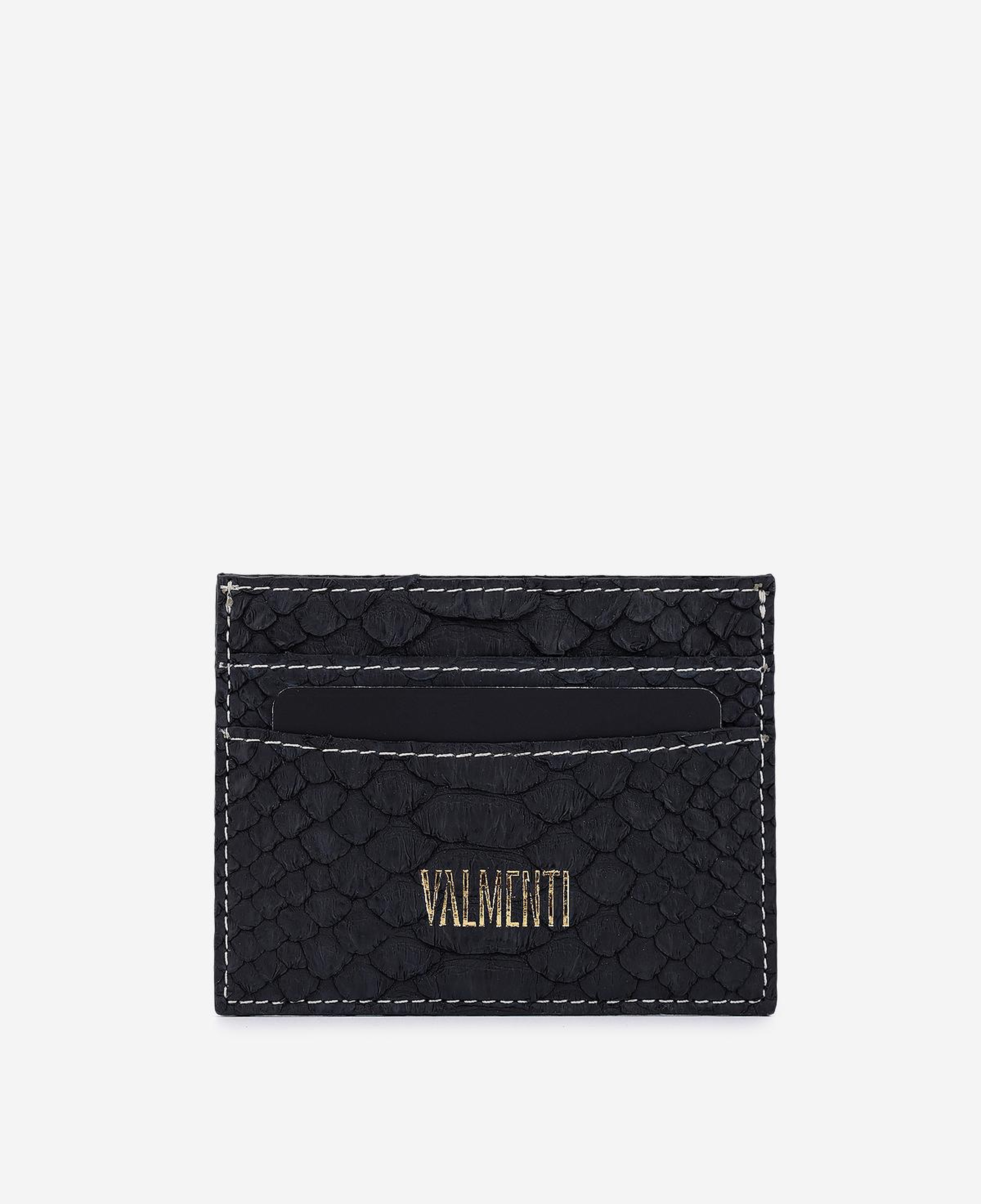 Valmenti Unisex Hakiki Deri Siyah Kartlık