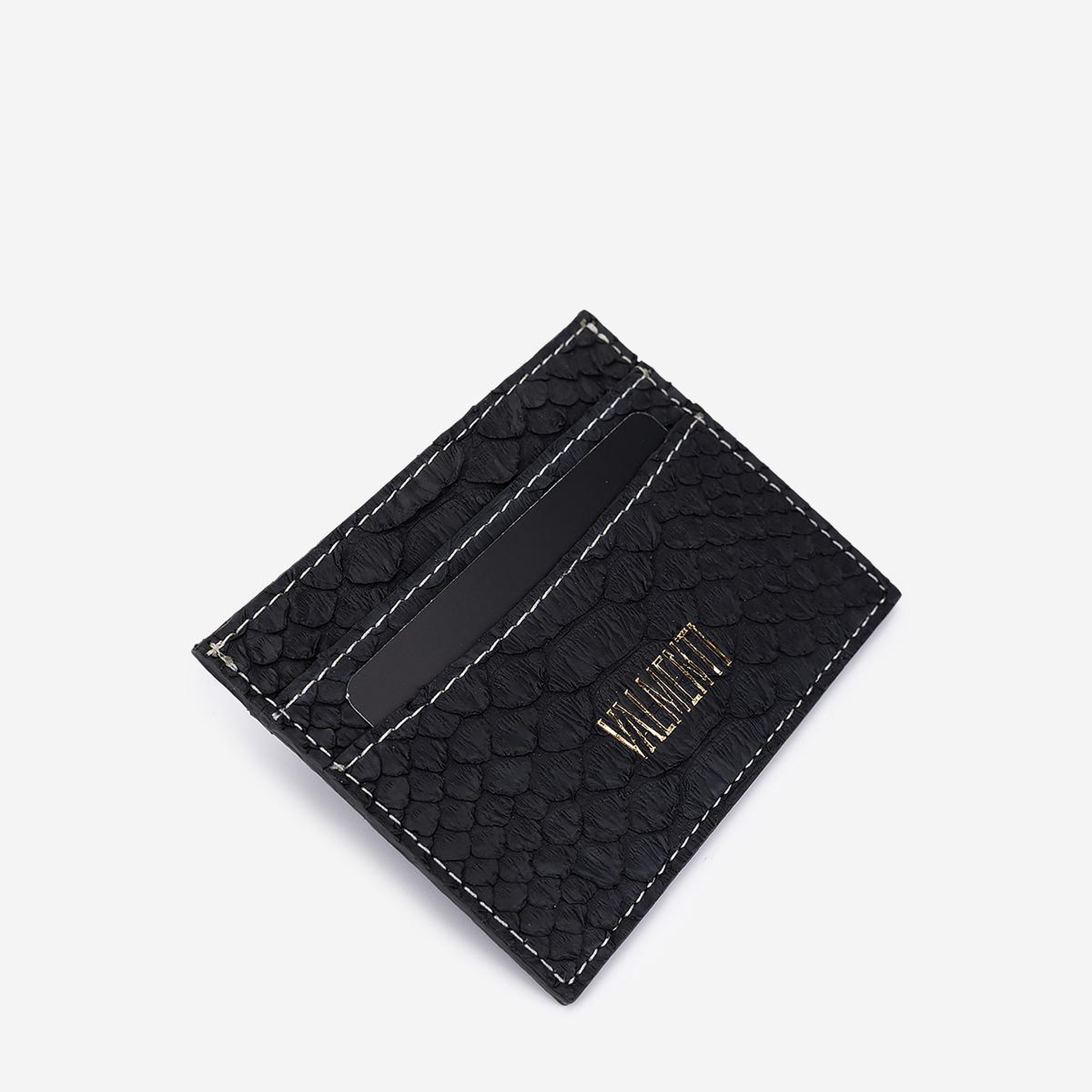 Valmenti Unisex Hakiki Deri Siyah Kartlık