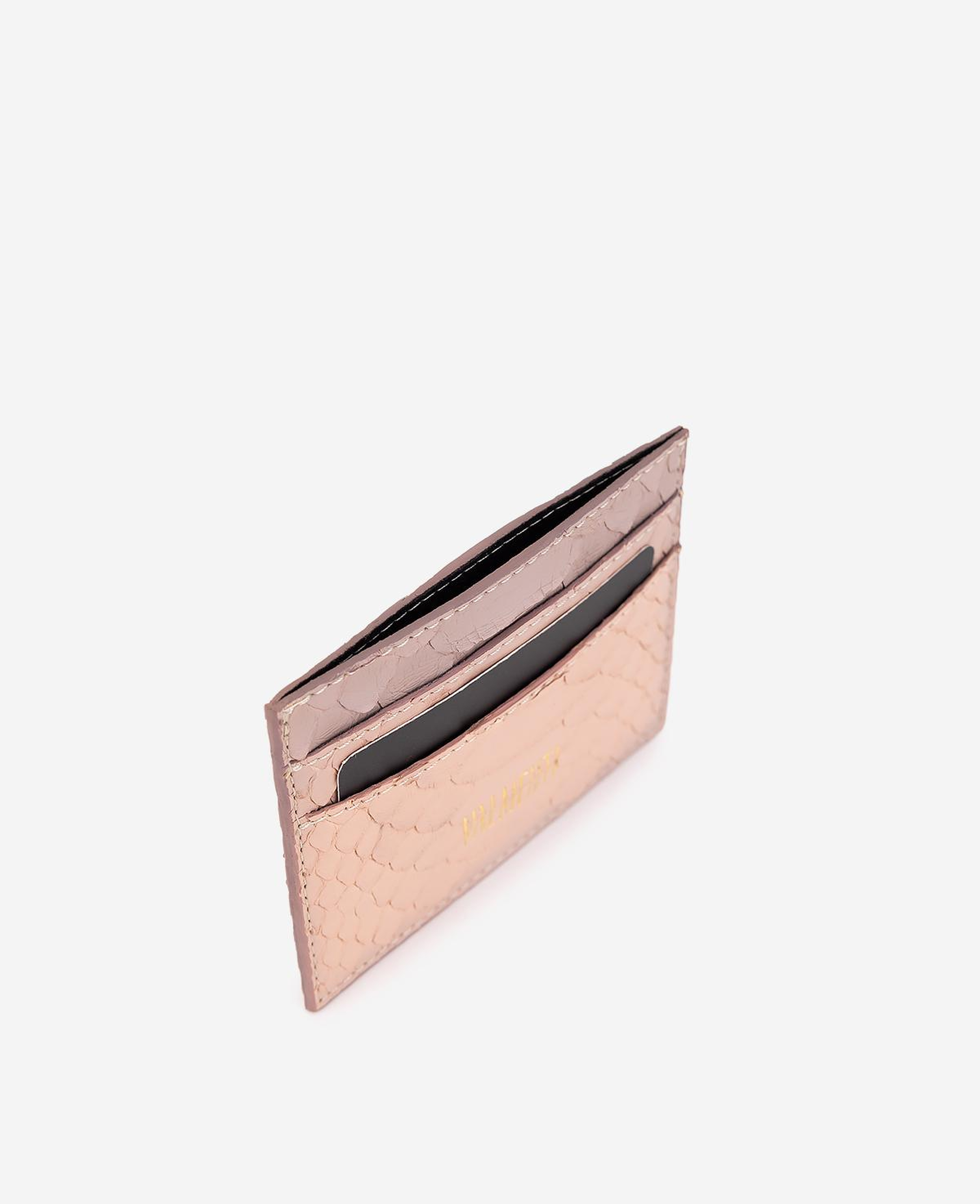 Valmenti Unisex Hakiki Deri Pembe Piton Kartlık
