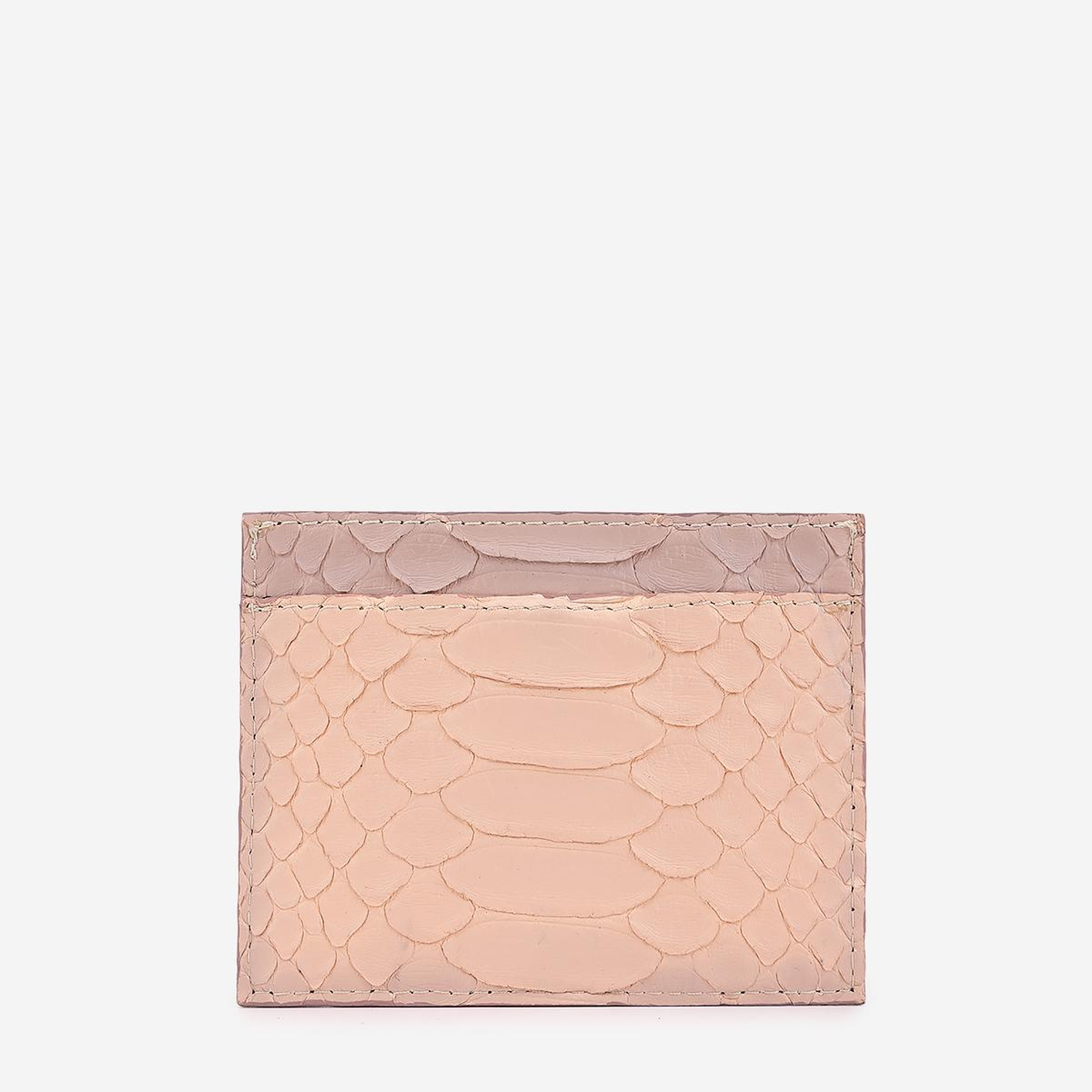 Valmenti Unisex Hakiki Deri Pembe Piton Kartlık
