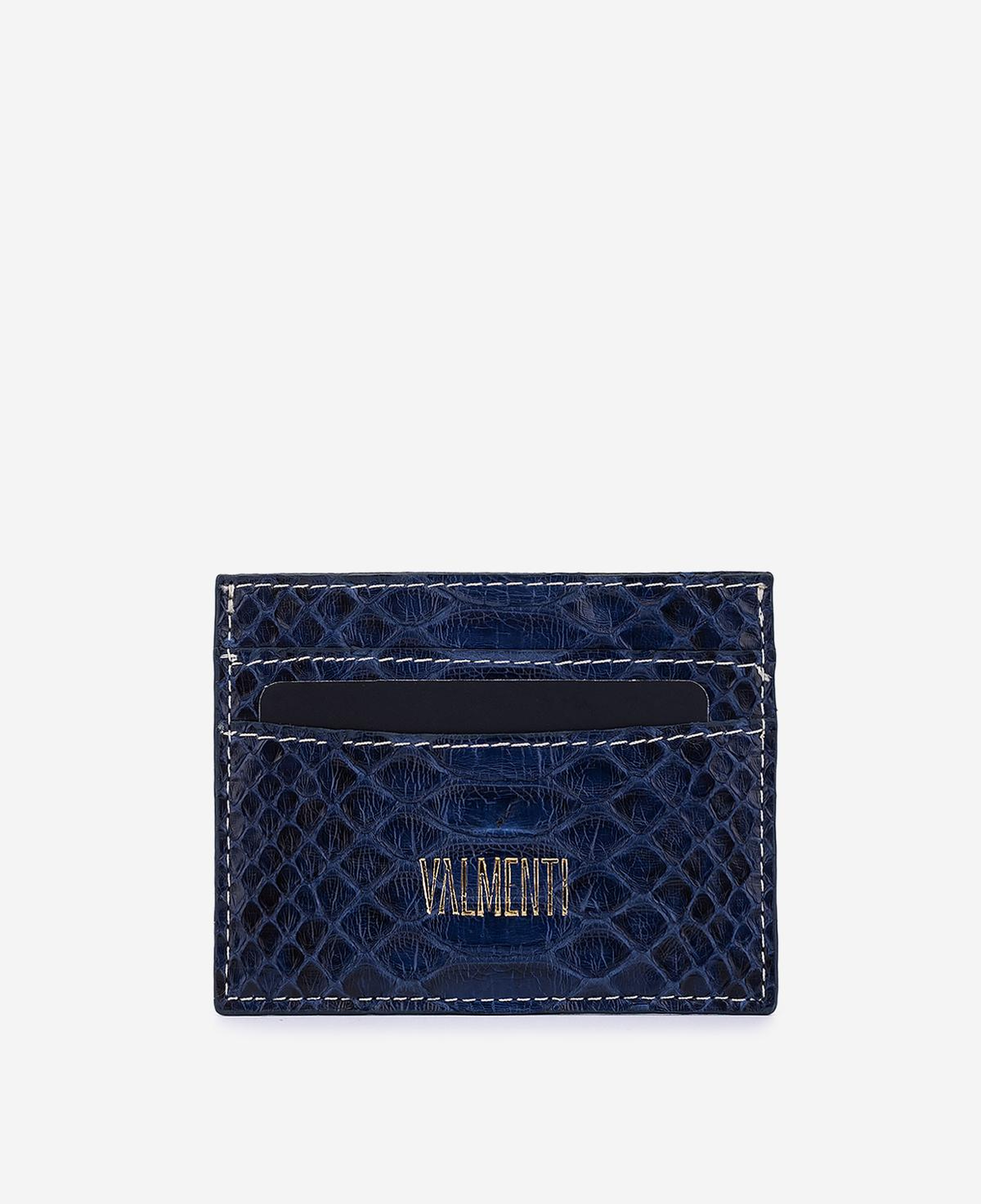 Valmenti Unisex Hakiki Deri Lacivert Piton Kartlık