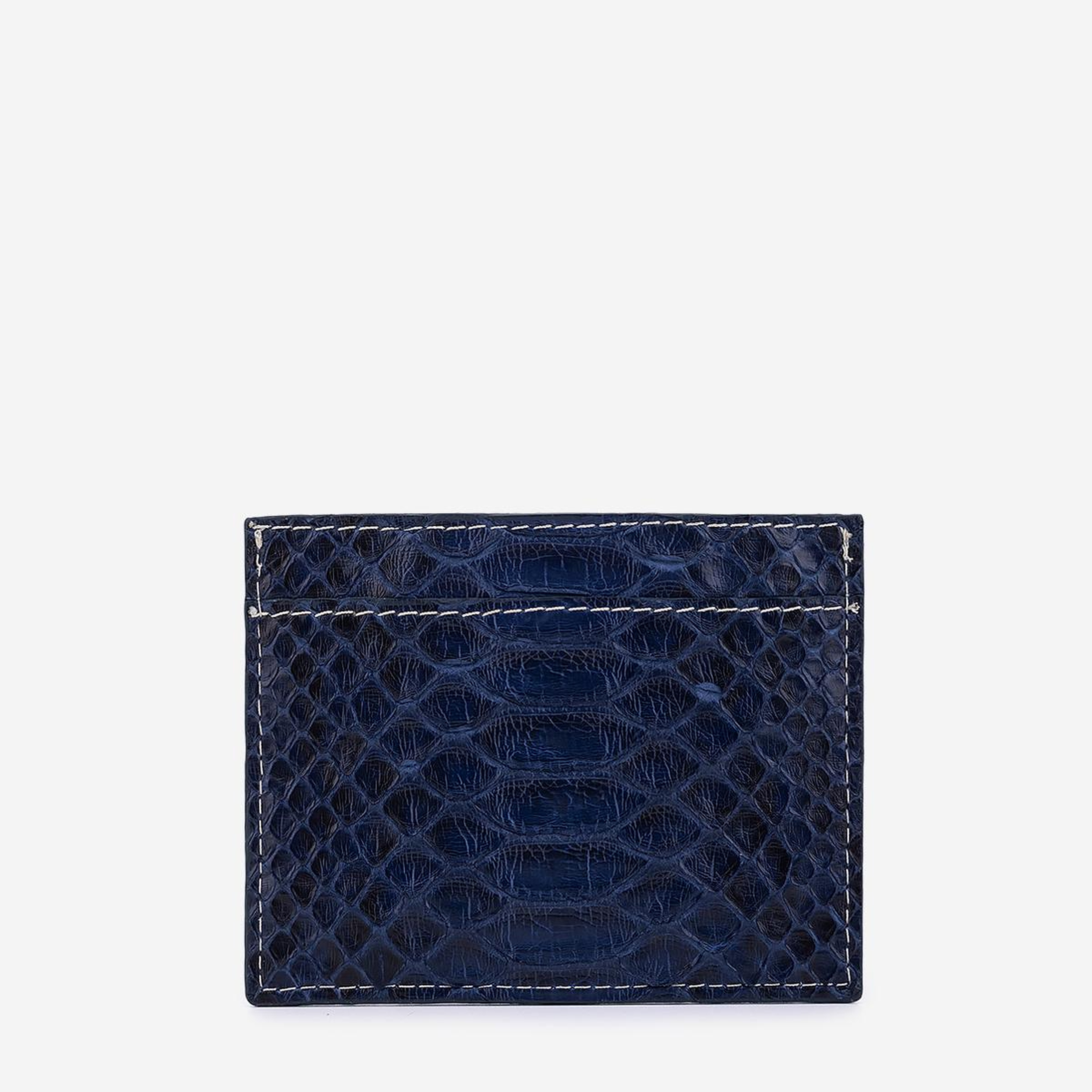 Valmenti Unisex Hakiki Deri Lacivert Piton Kartlık