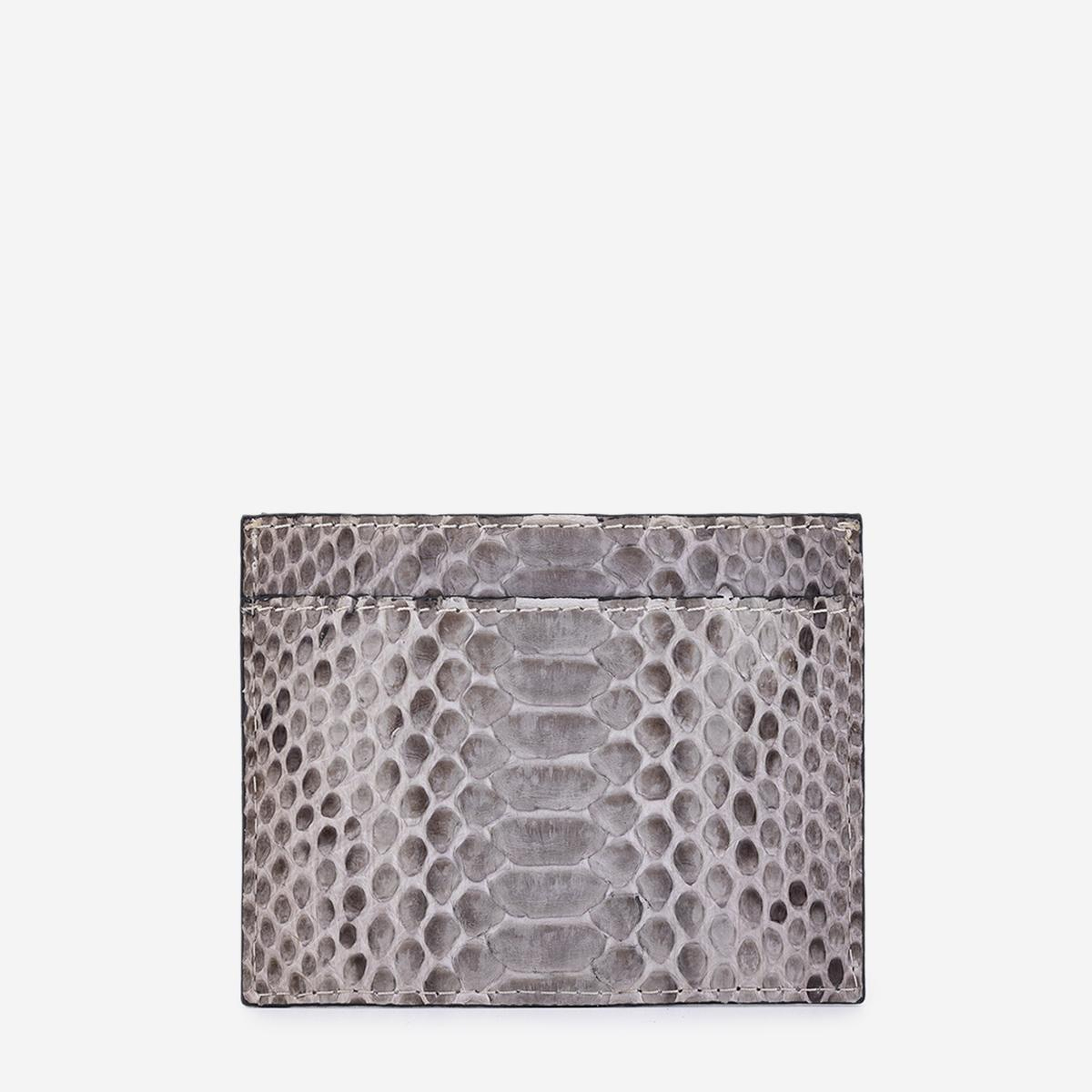 Valmenti Unisex Hakiki Deri Gri Piton Kartlık