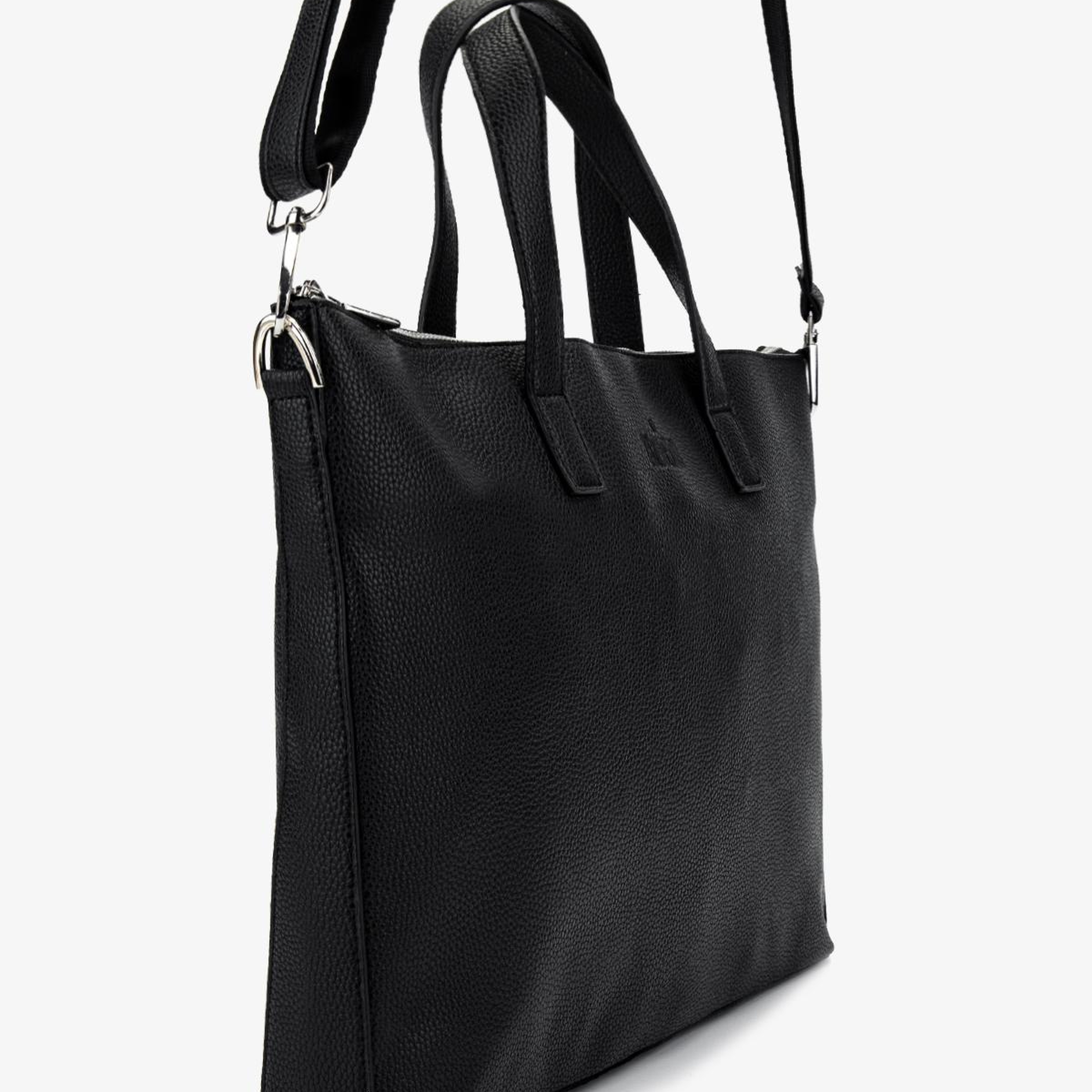 Valmenti Unisex Suni Deri/Deri Siyah Floter Evrak Çantası