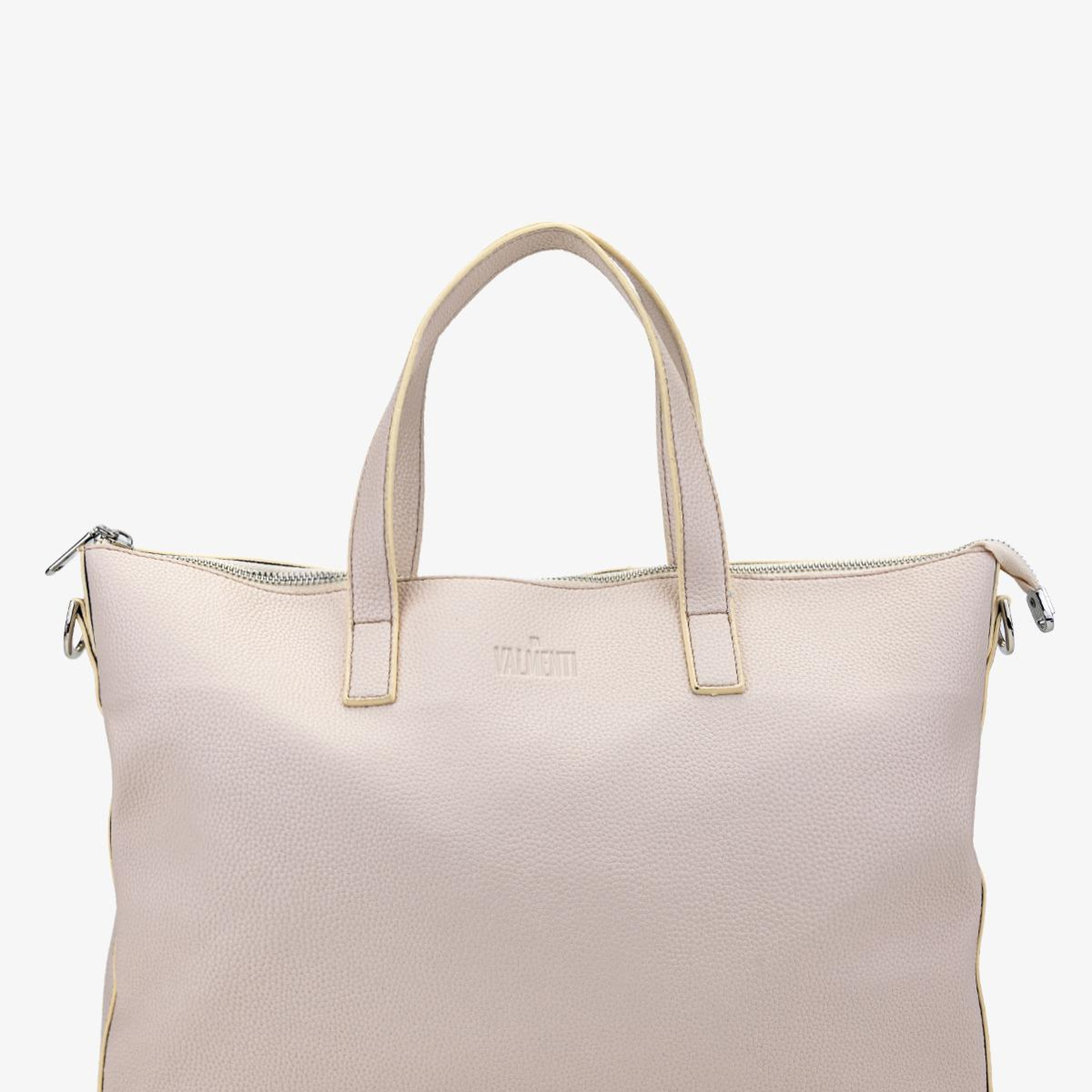 Valmenti Unisex Suni Deri/Deri Bej Floter Evrak Çantası