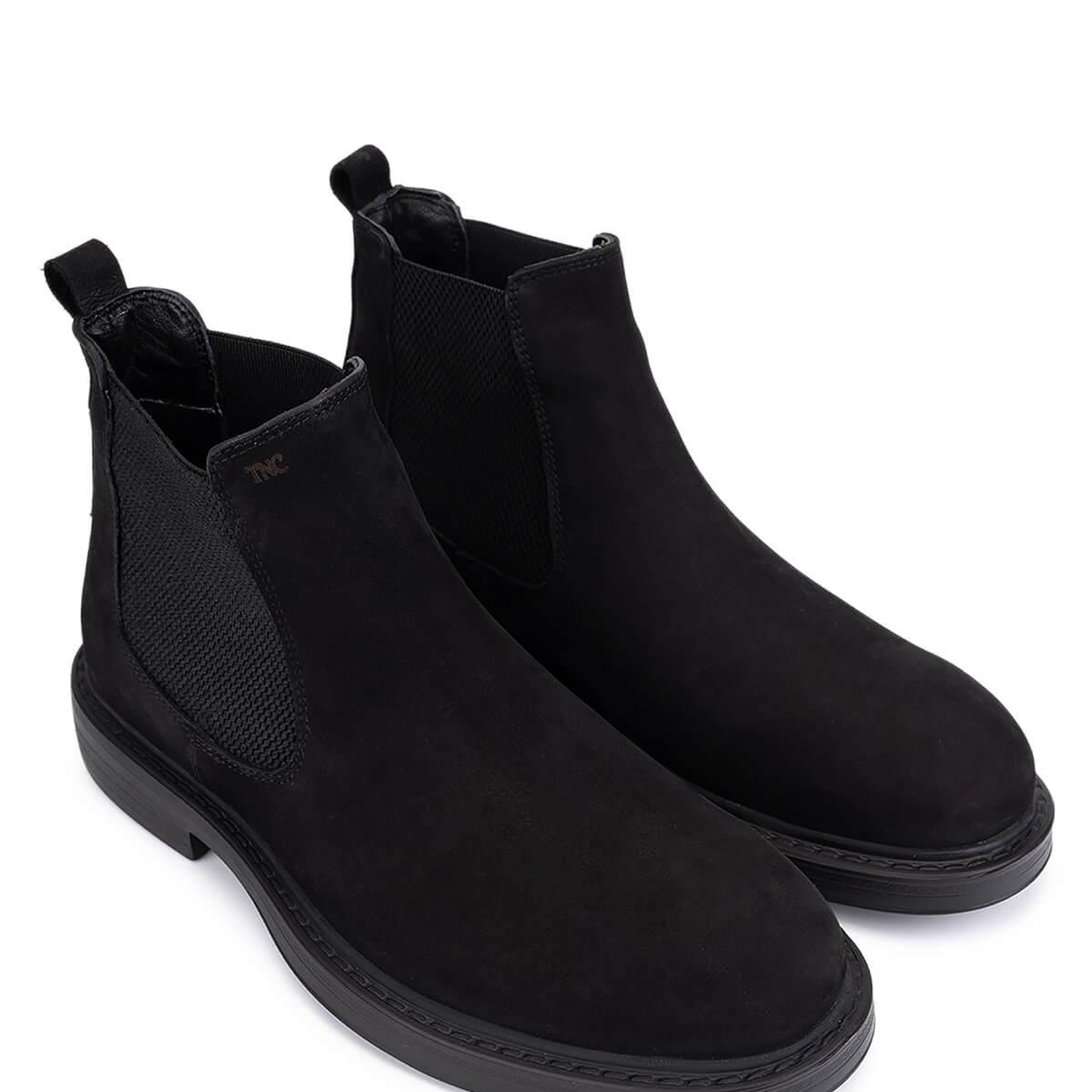 Tamer Tanca Erkek Hakiki Deri Siyah Nubuk Casual Bot