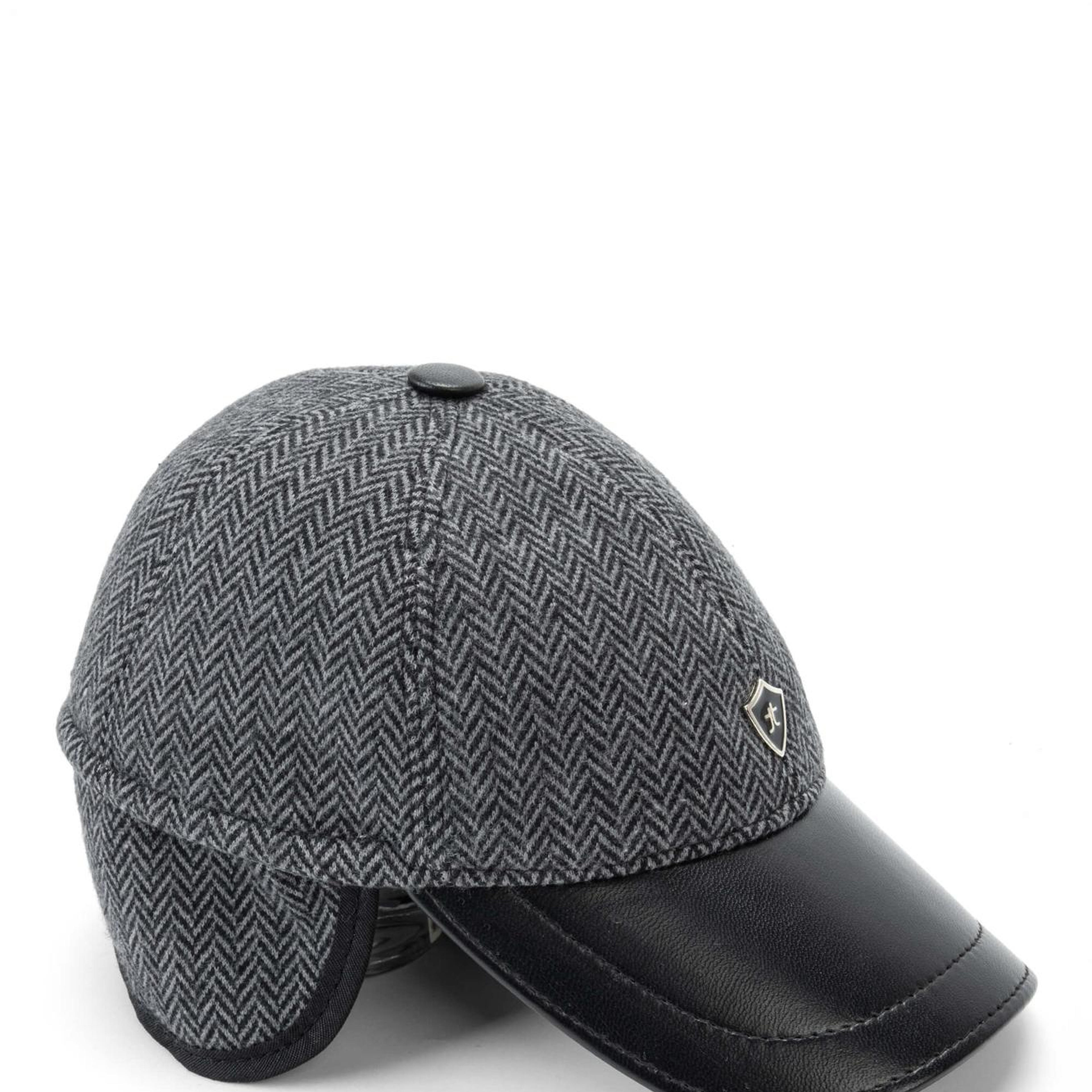 Tamer Tanca Erkek Tekstil Deri Gri Şapka