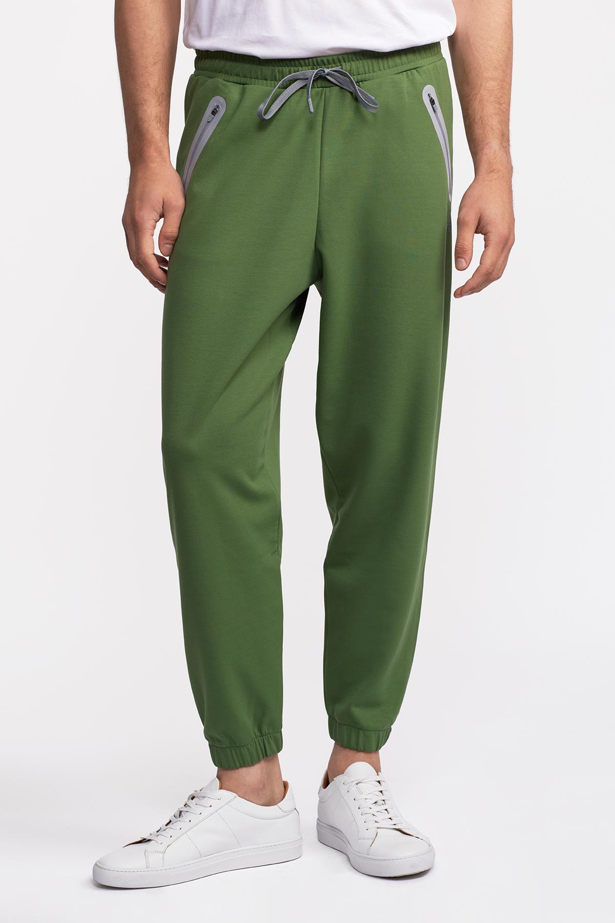 Erkek Haki Activewear Eşofman Altı