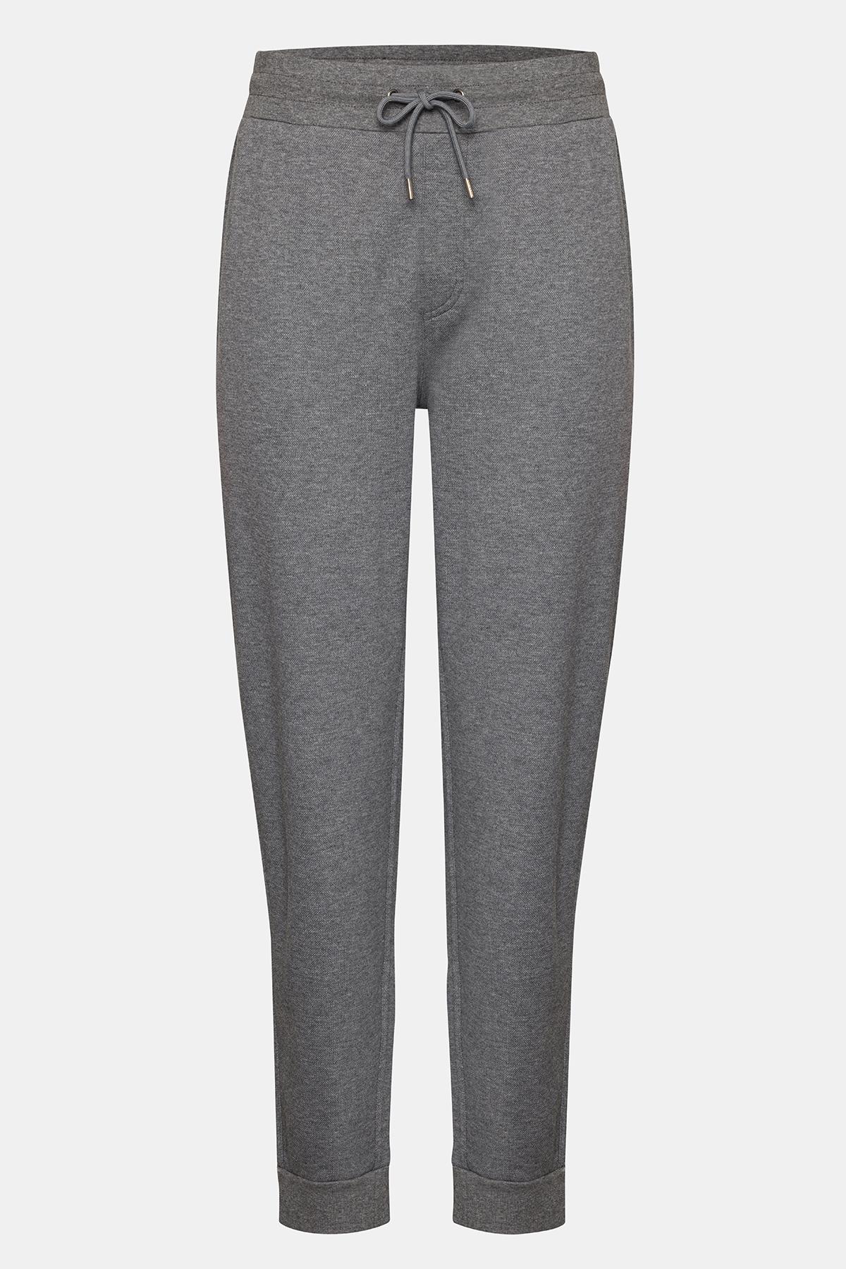 Erkek Gri Melanj Organik Pamuklu Eşofman Altı