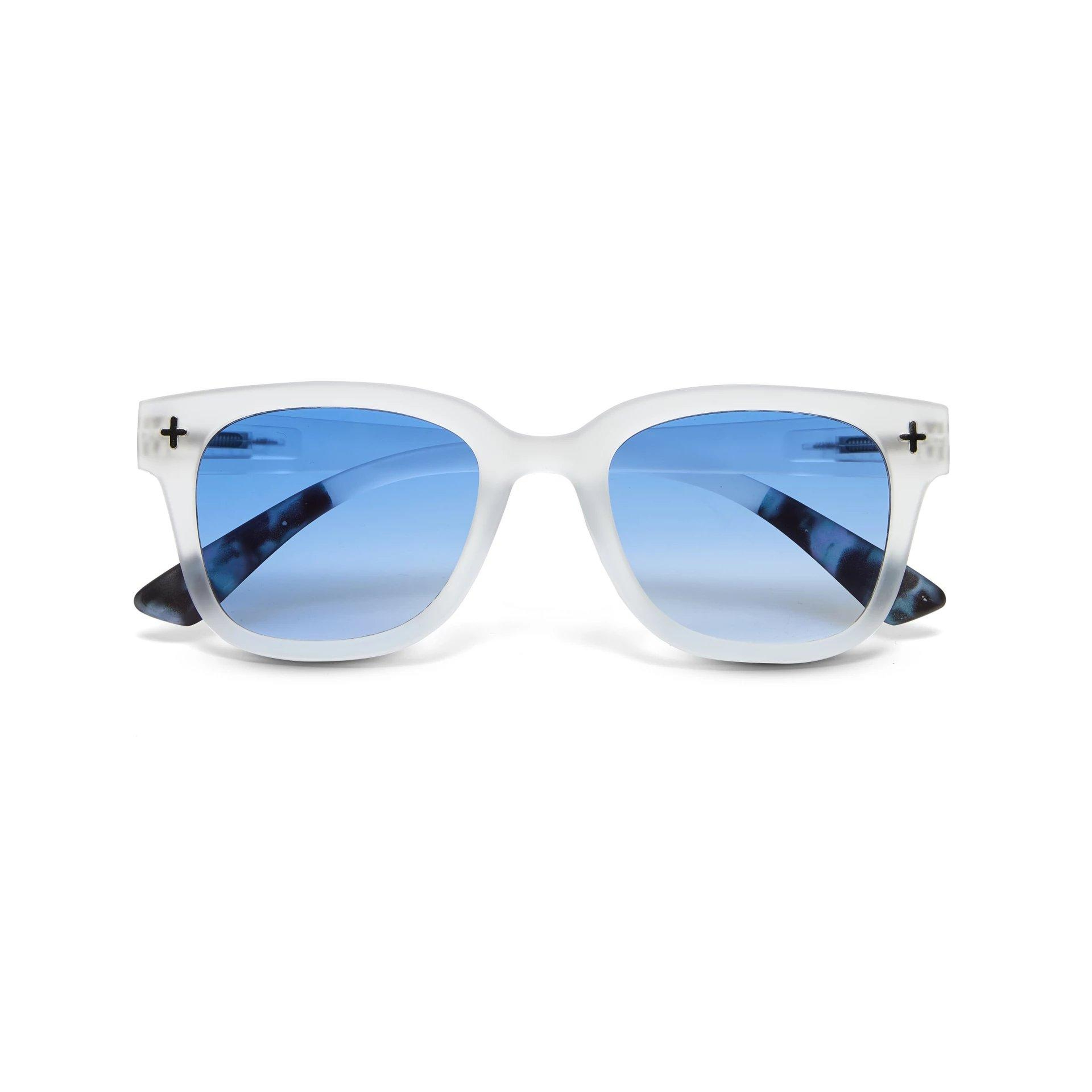 Okkia Giovanni Mavi Lens  Unisex Güneş Gözlüğü Beyaz