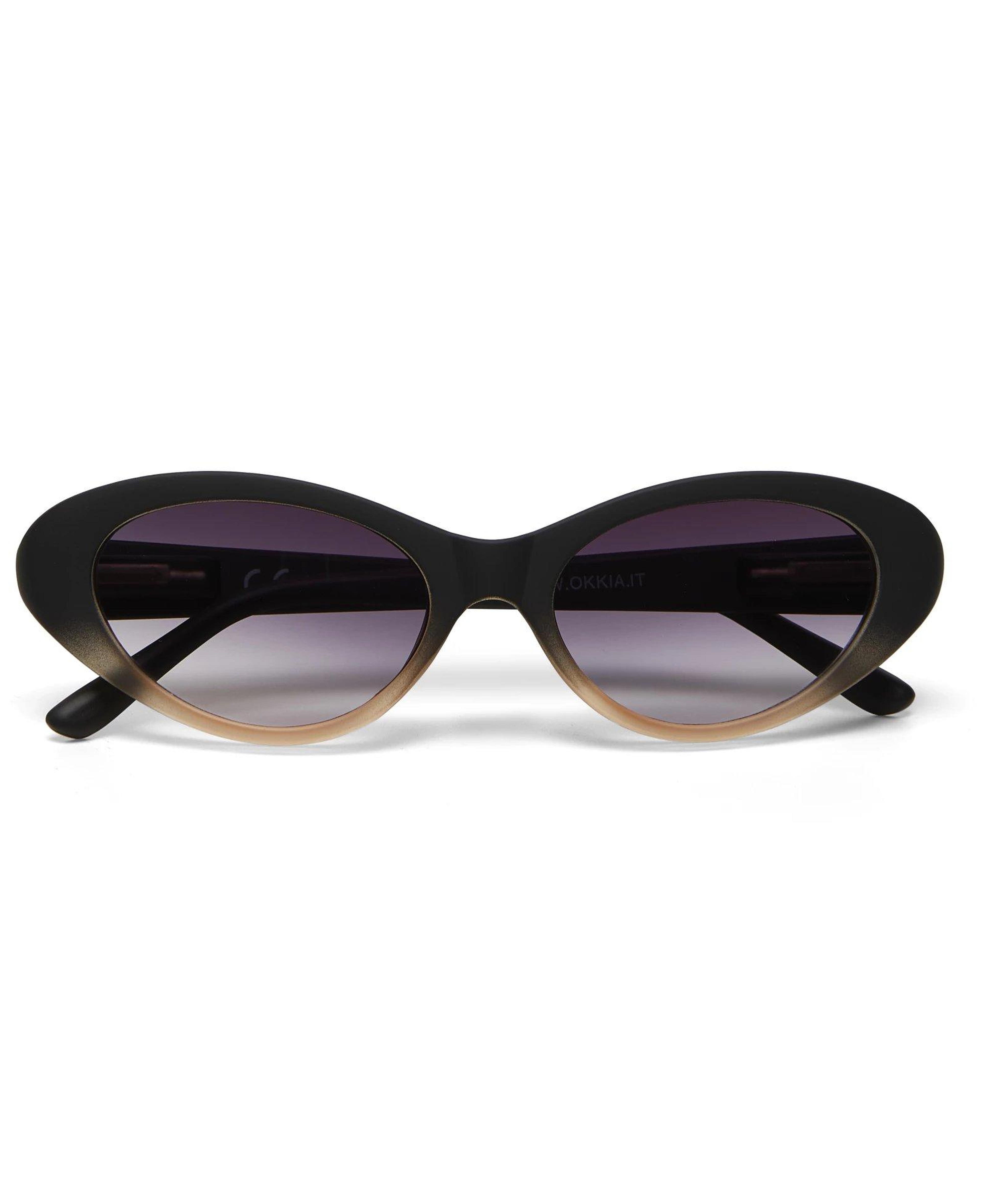 Okkia Firenze Unisex Güneş GözlüğüSiyah Havana / Lens : Mavi