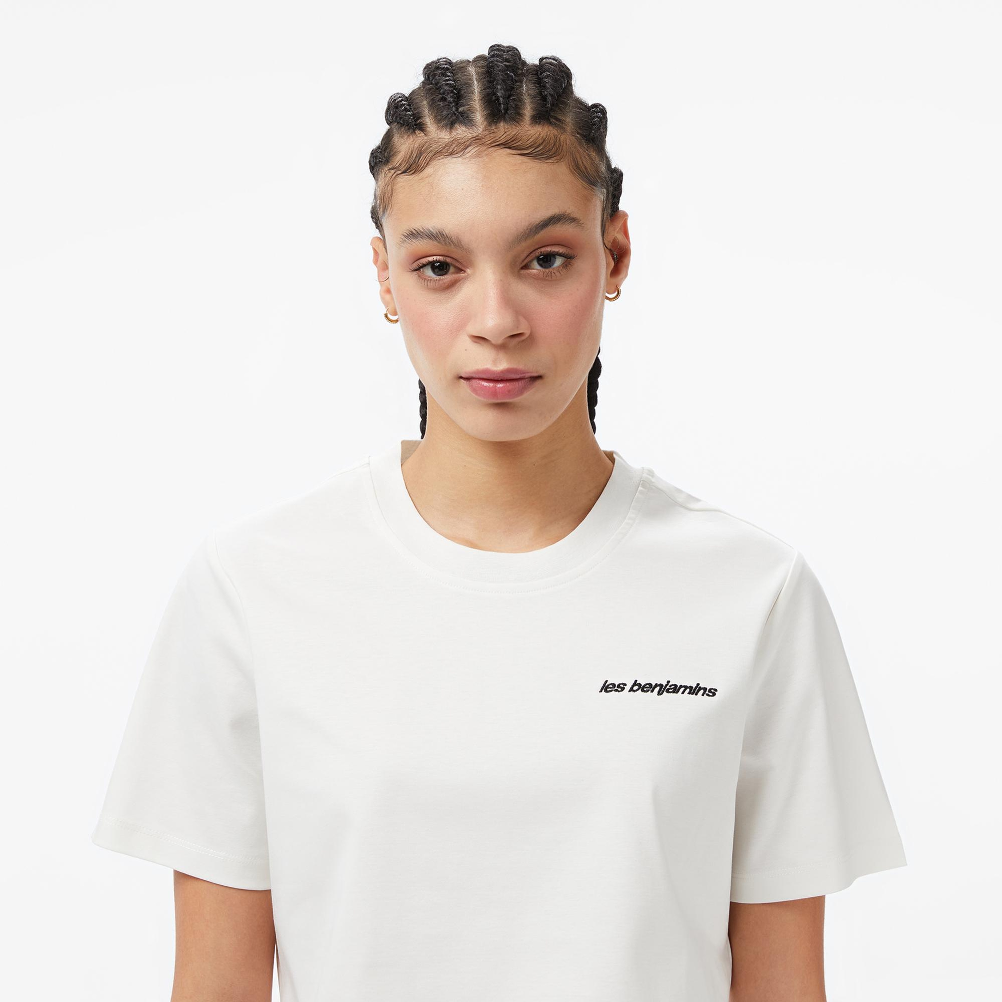 Les Benjamins 306 Kadın Beyaz T-Shirt