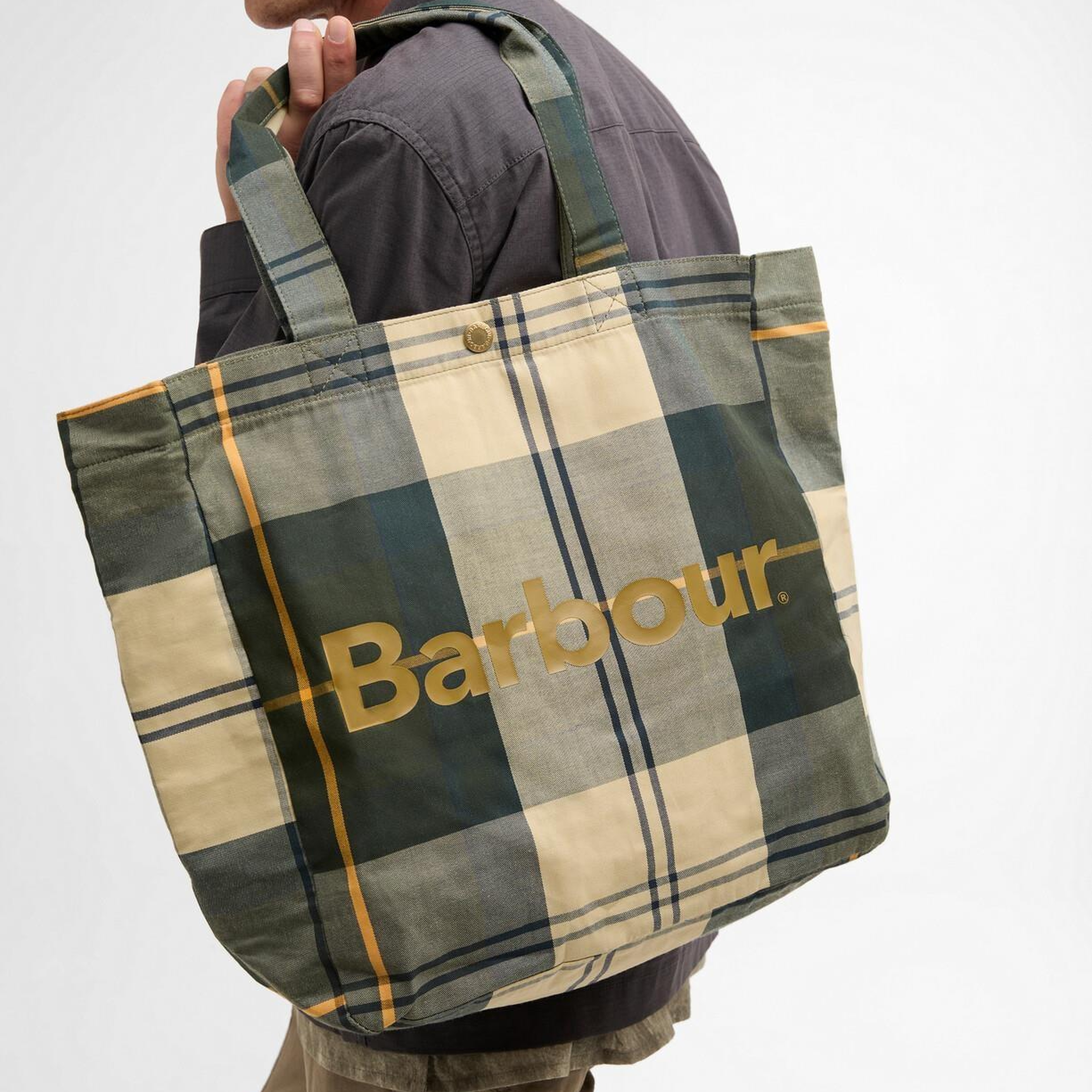 Barbour Telfield Tartan Tote Kol Çantası