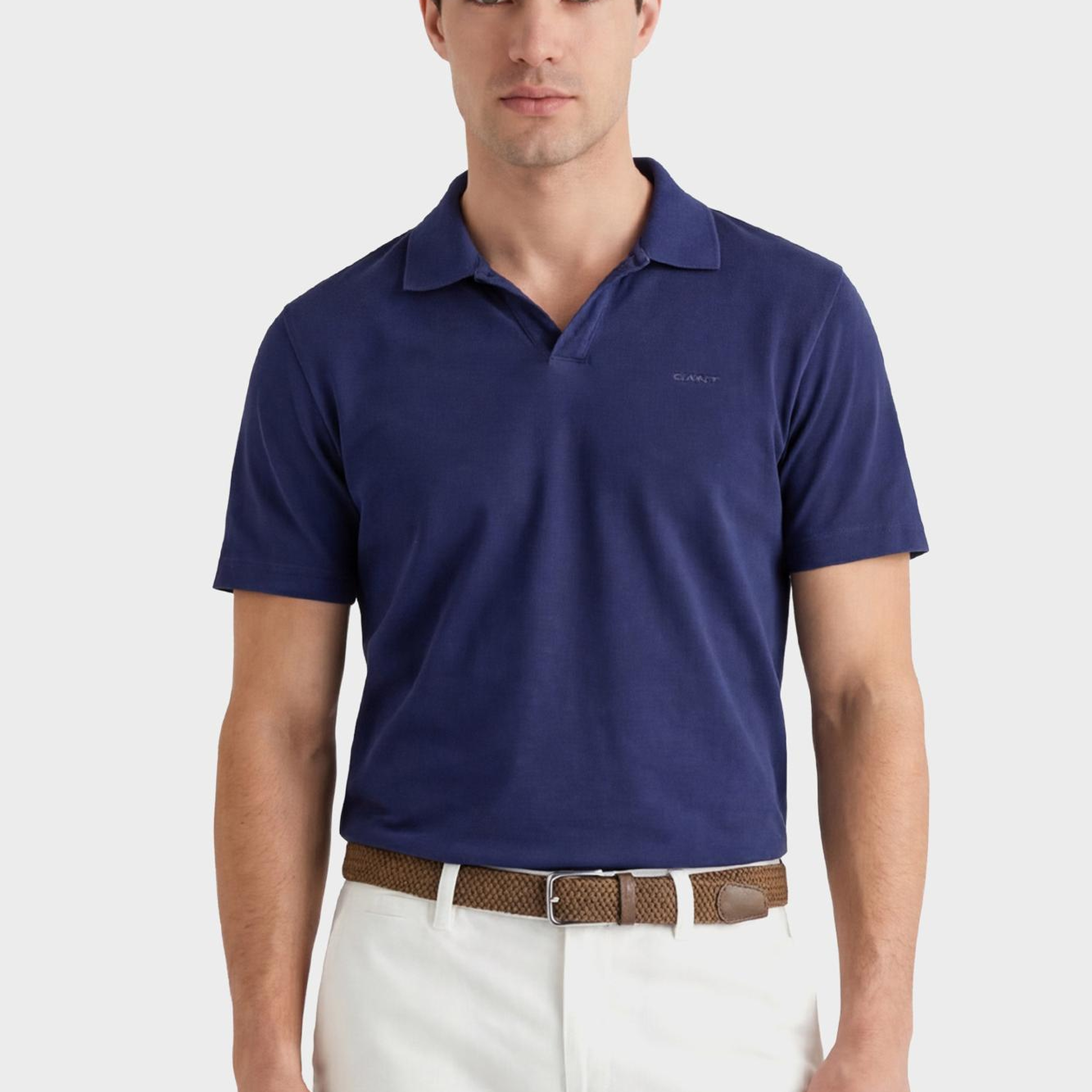 GANT Erkek Mavi Regular Fit Polo Yaka T-Shirt