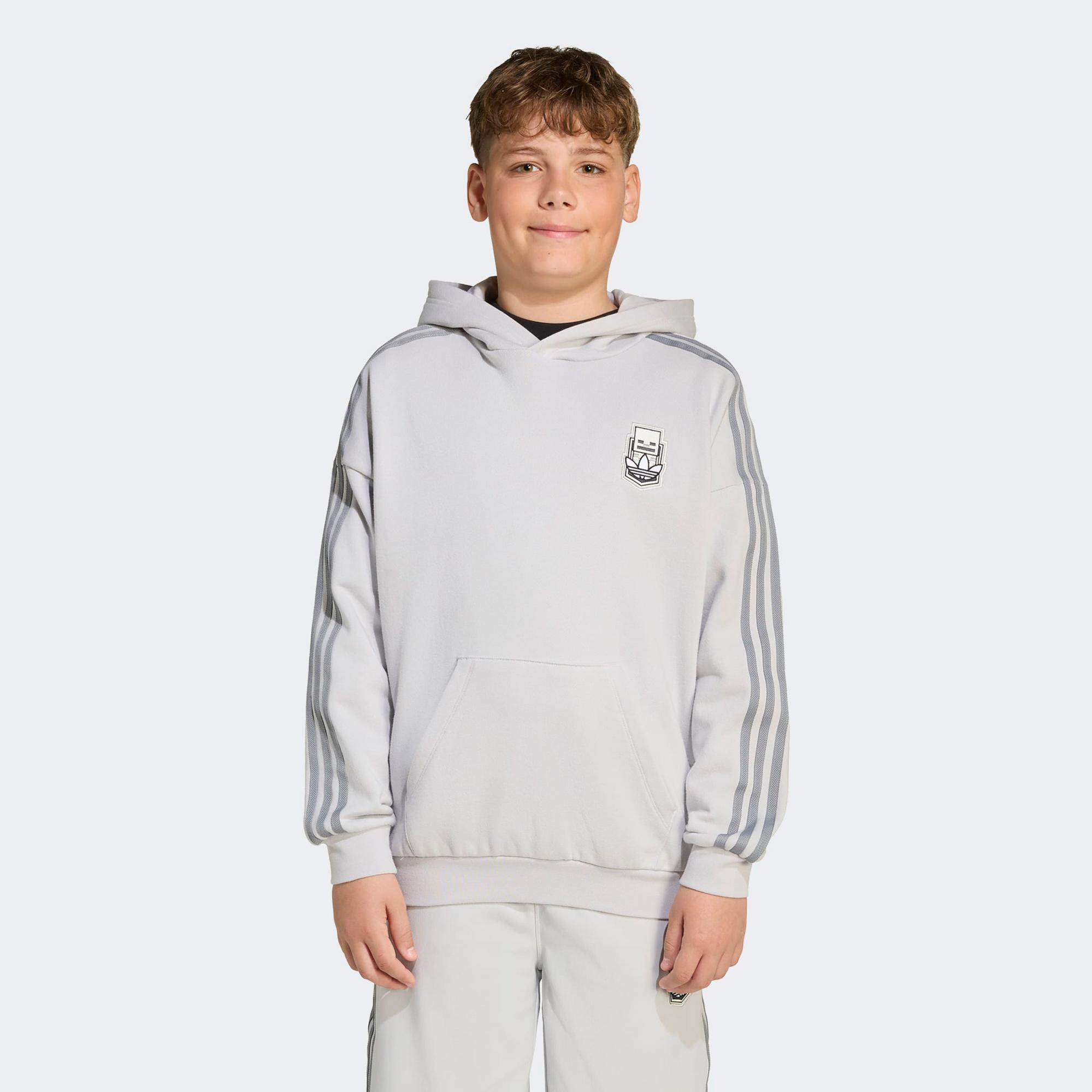 adidas Hoodıe Çocuk Gri Sweatshirt