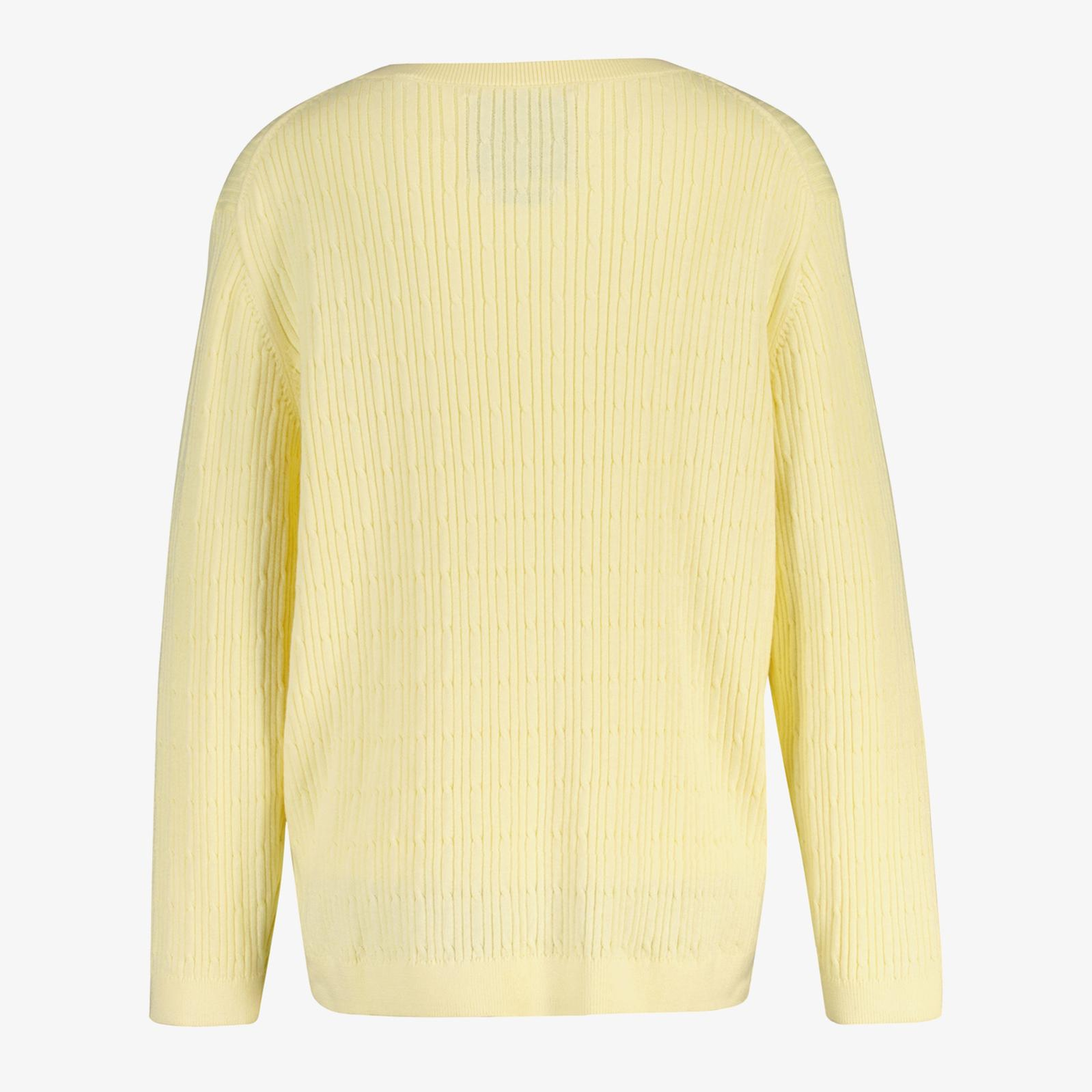GANT Kadın Sarı Regular Fit V Yaka Kazak
