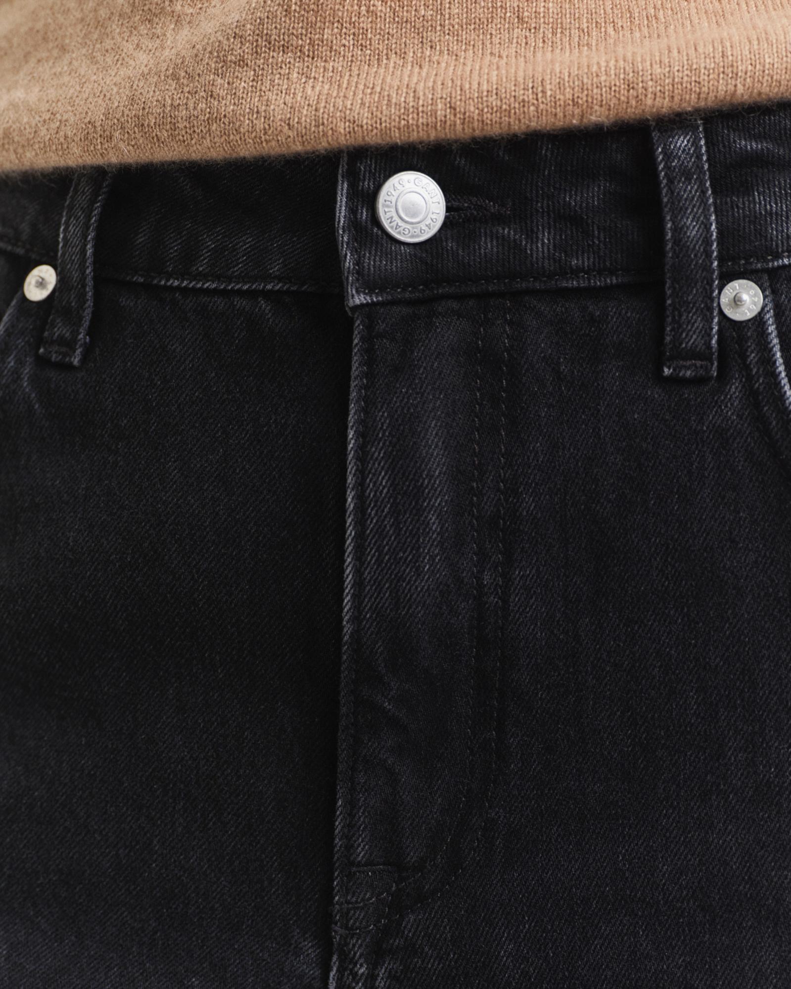 GANT Kadın Siyah Relaxed Fit Jean Pantolon