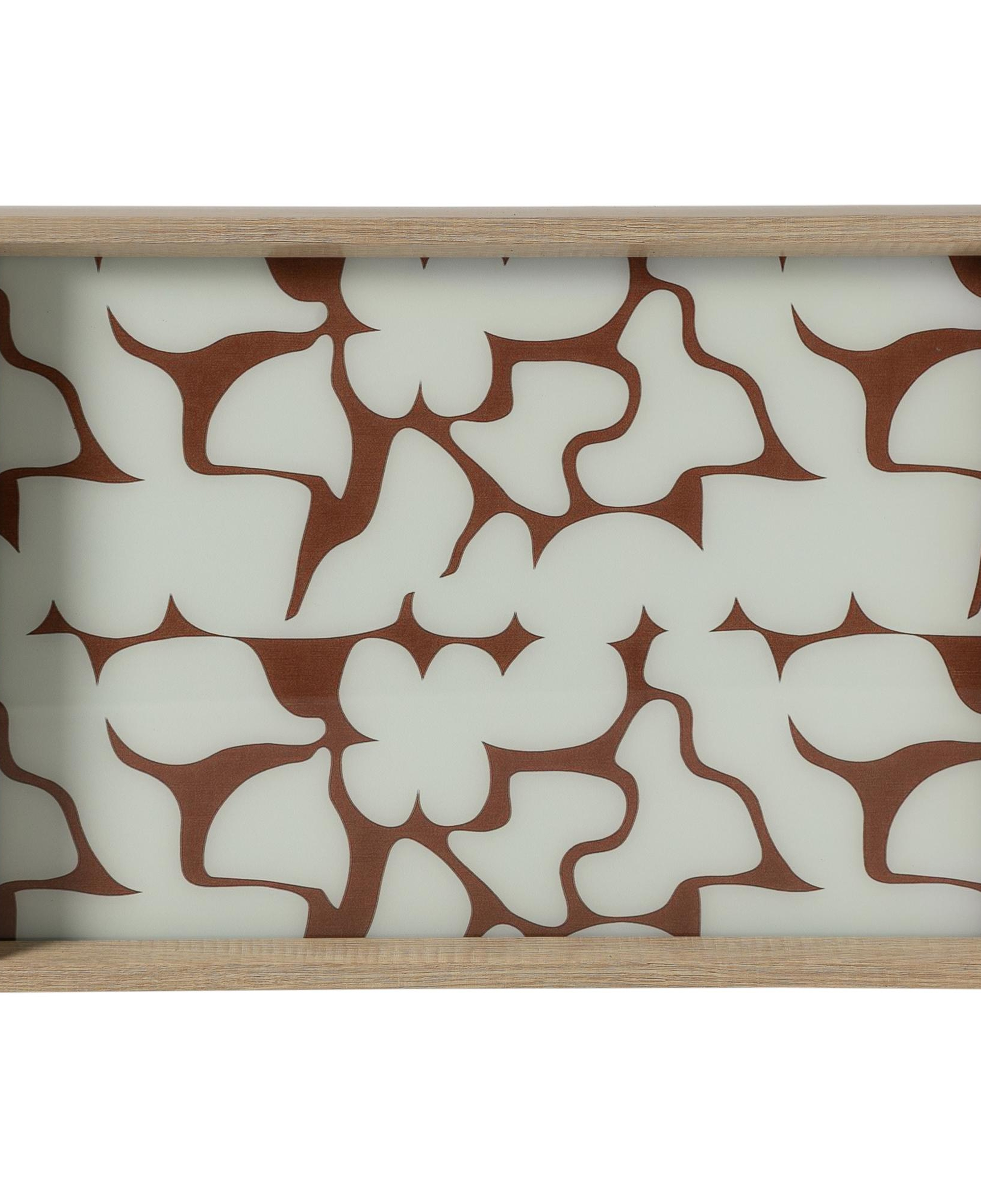 SOFT BROWN DEKORATİF TEPSİ 31X42 CM