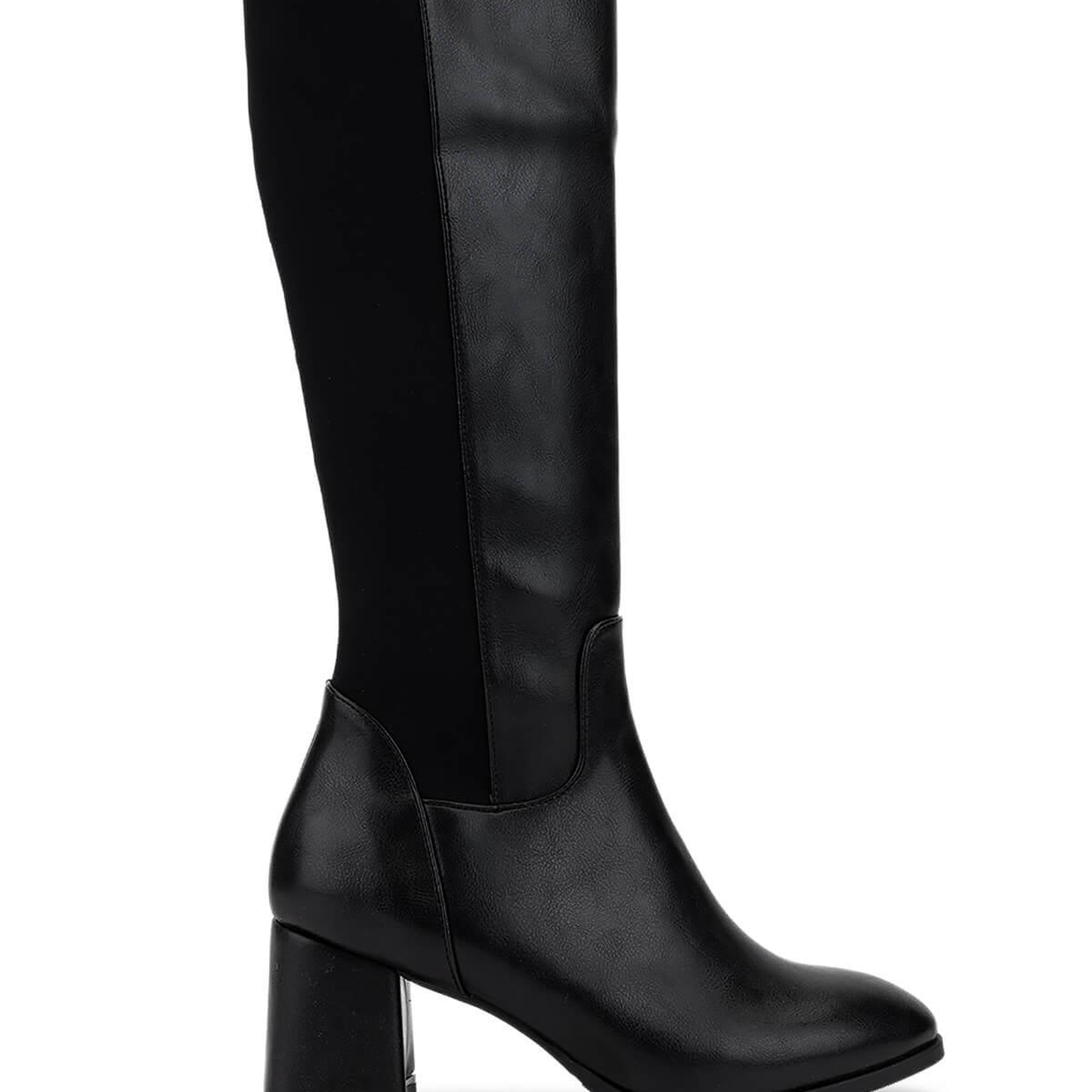 Tamer Tanca Kadın Suni Deri Siyah Topuklu Çizme