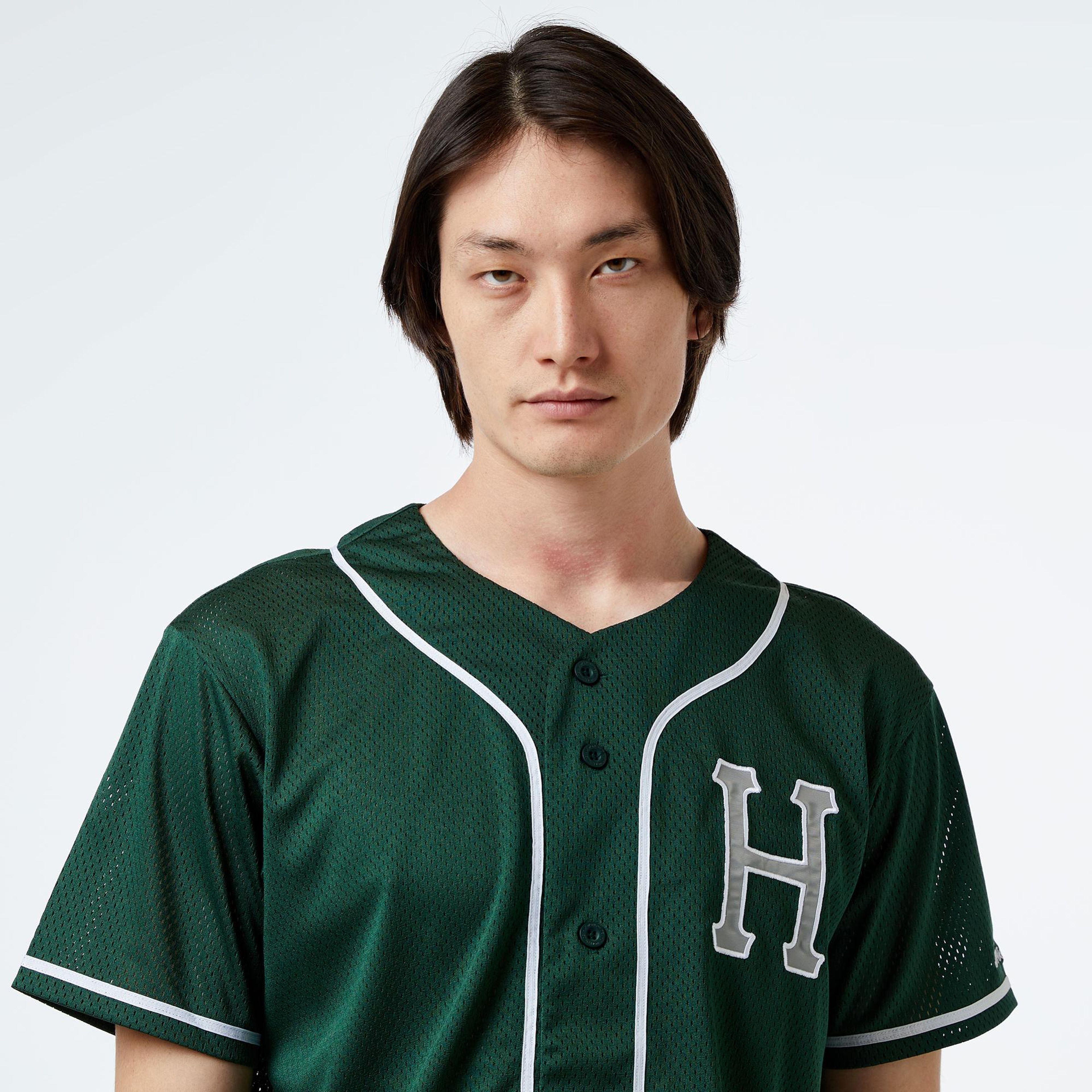 HUF Crackerjack Baseball Jersey Erkek Yeşil Gömlek
