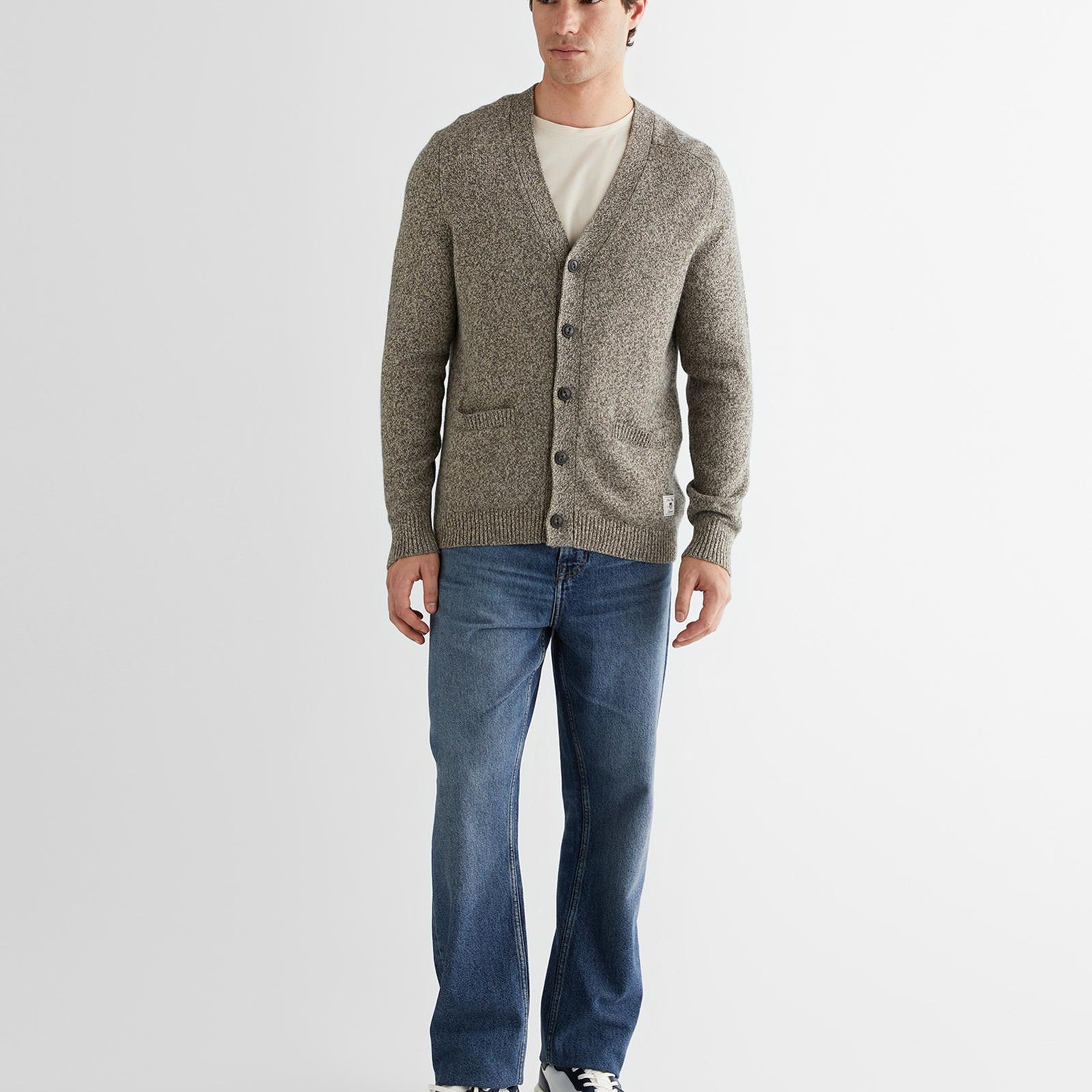 GANT Erkek Kahverengi Regular Fit V Yaka Hırka