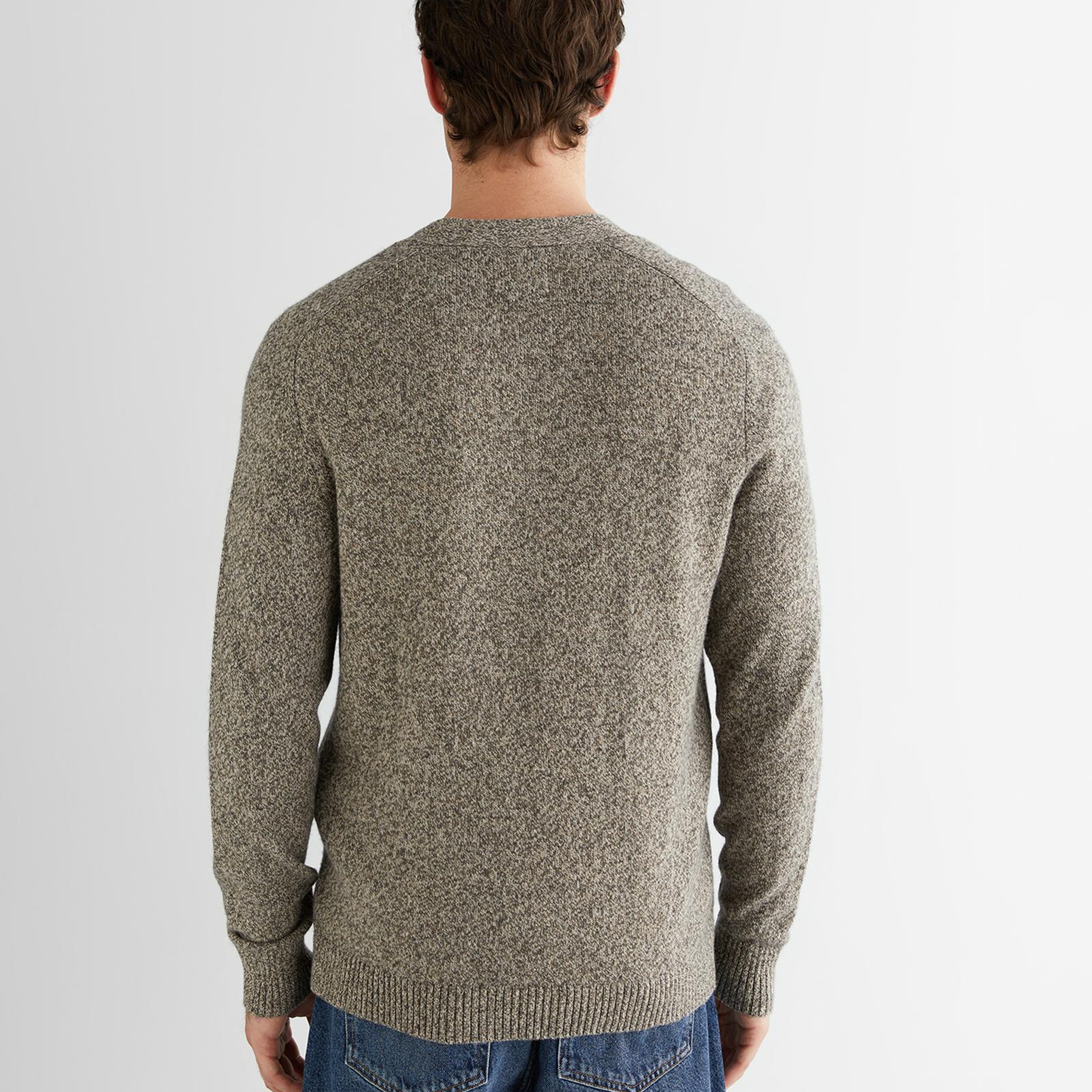 GANT Erkek Kahverengi Regular Fit V Yaka Hırka