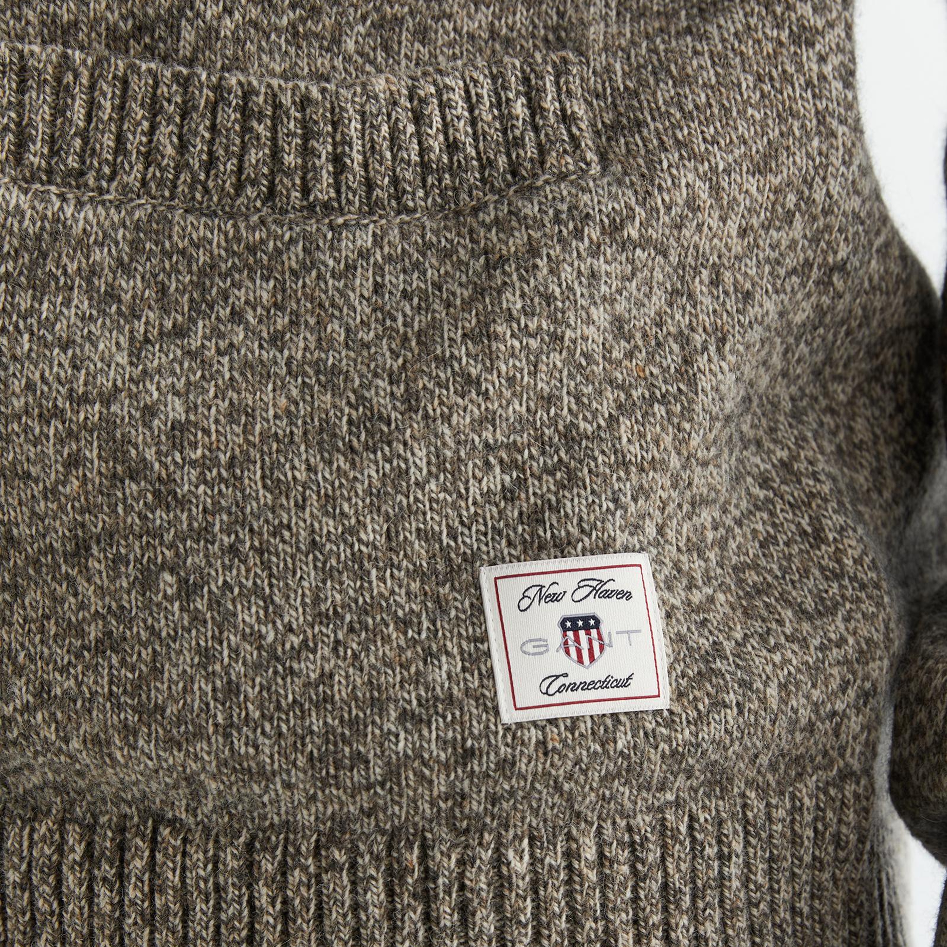 GANT Erkek Kahverengi Regular Fit V Yaka Hırka