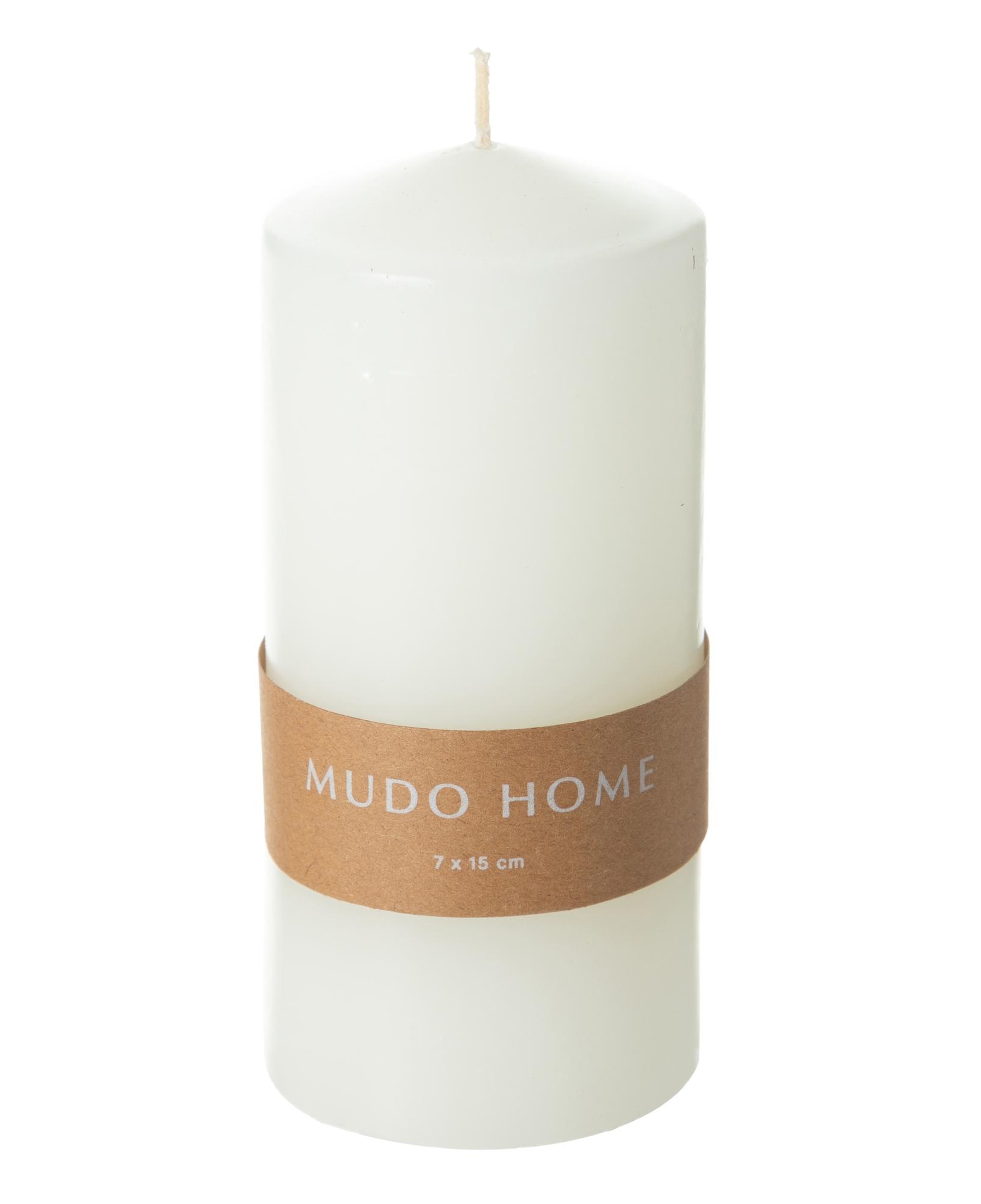 SÜTUN MUM BEYAZ 7X15CM