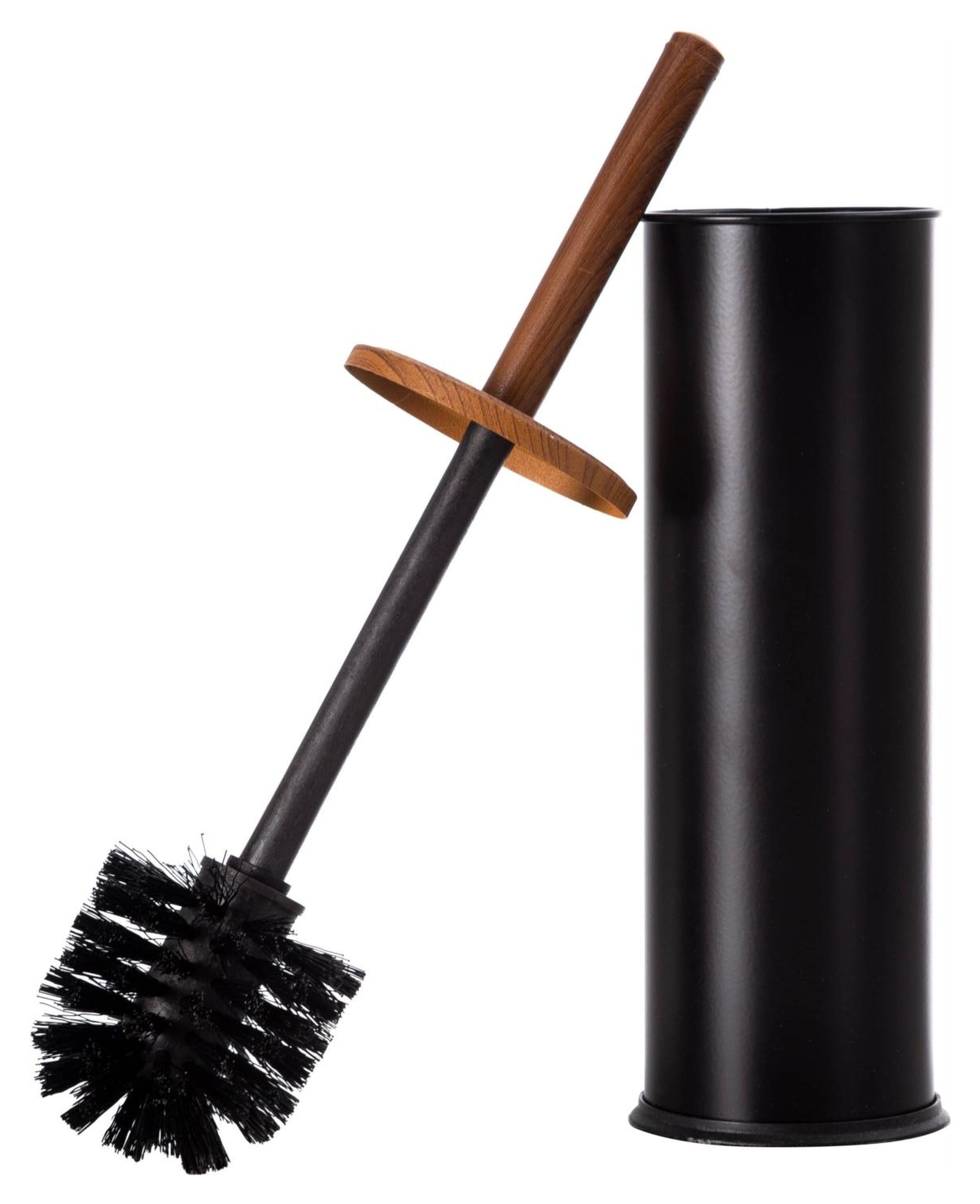 AHŞAP KAPAKLI TUVALET FIRÇASI SİYAH