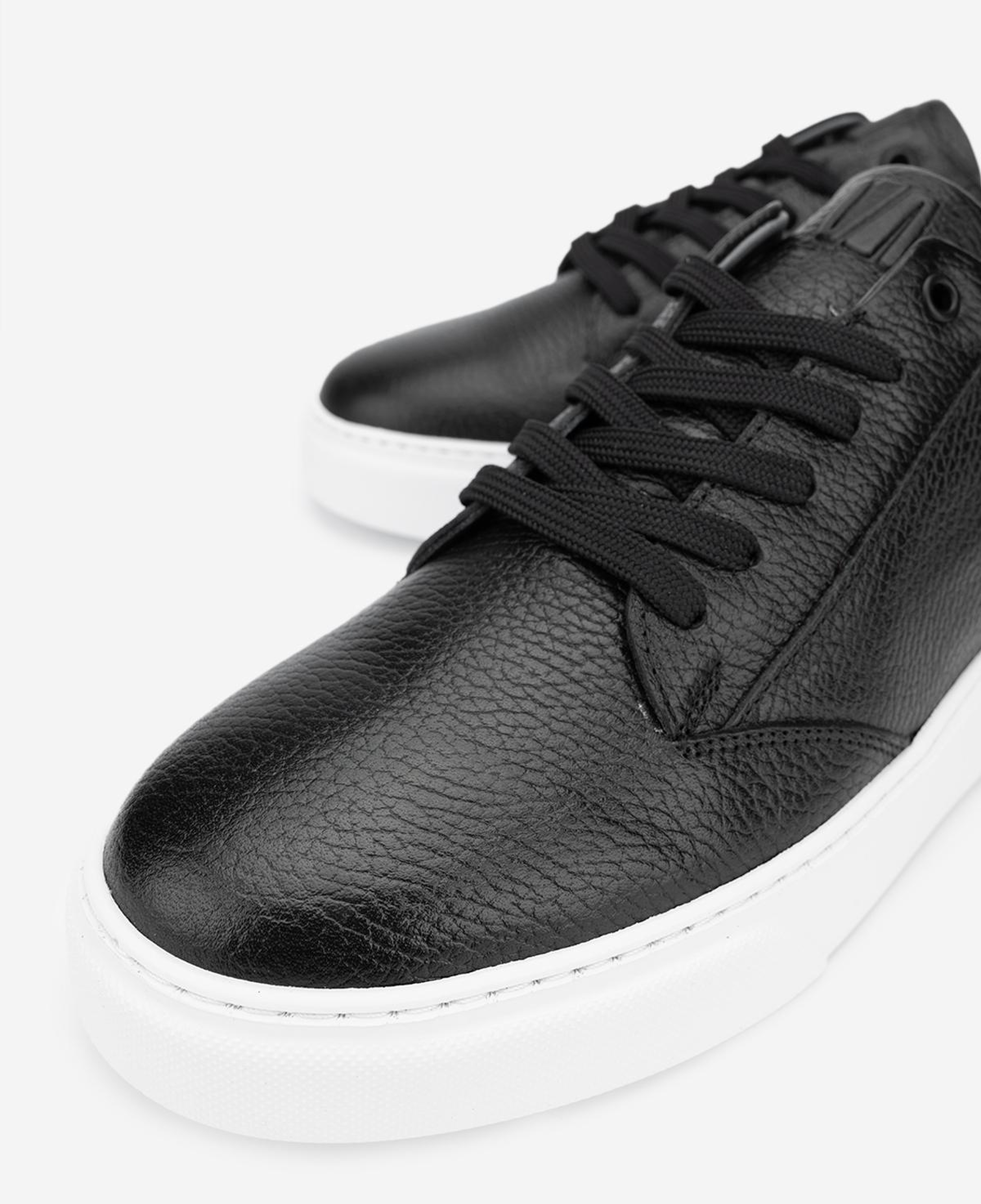 Valmenti Erkek Hakiki Deri Siyah Floter Sneakers & Spor Ayakkabı