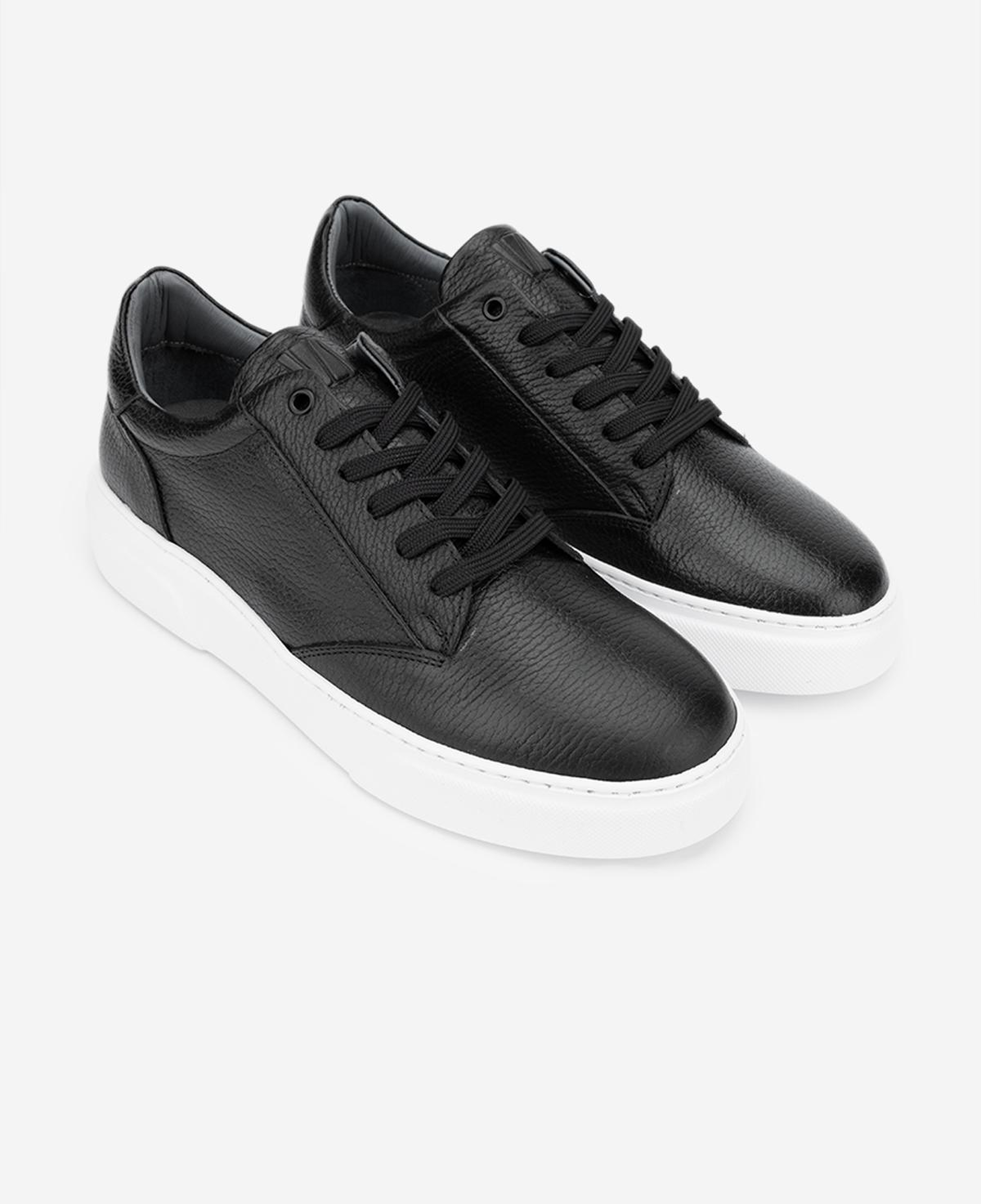 Valmenti Erkek Hakiki Deri Siyah Floter Sneakers & Spor Ayakkabı