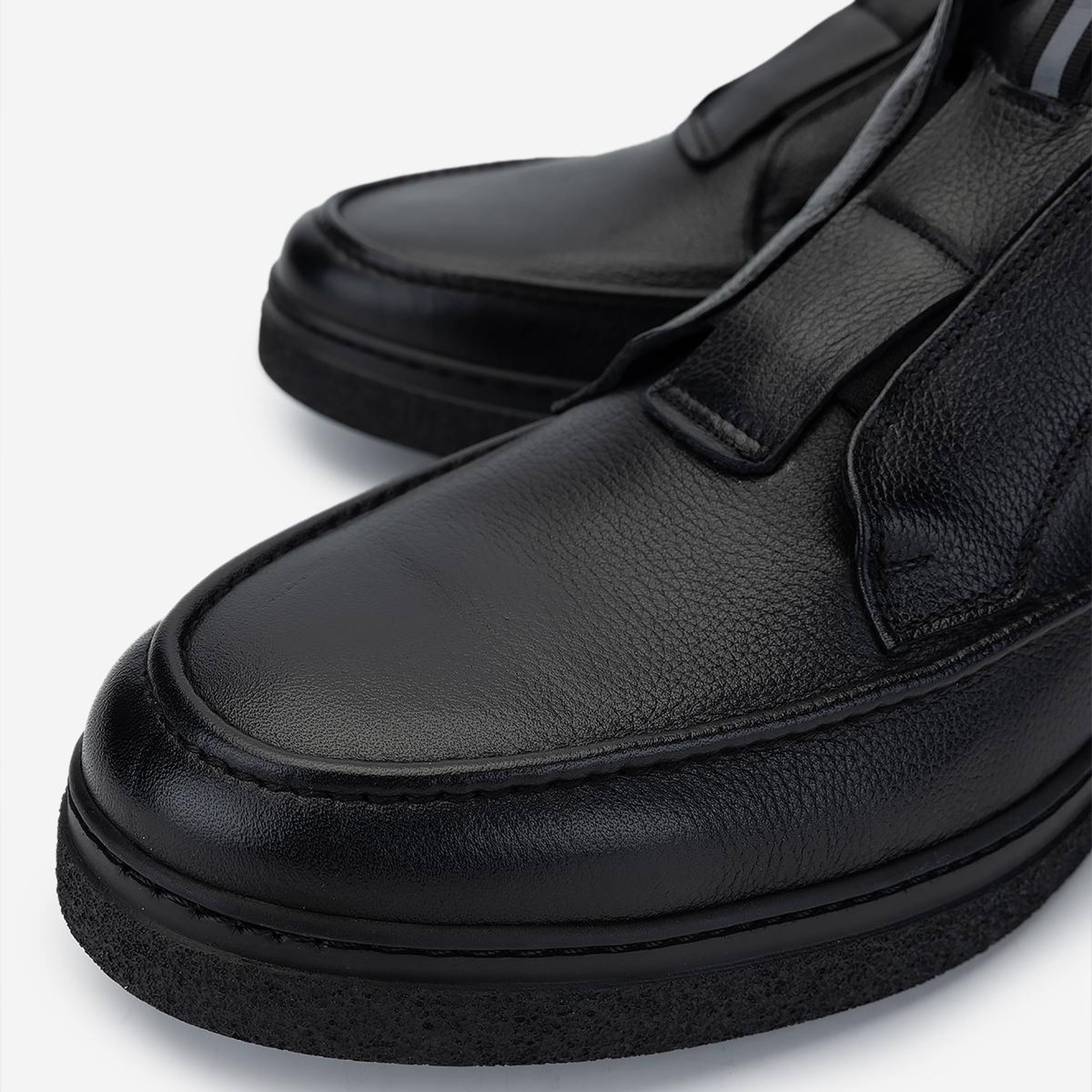 Valmenti Erkek Hakiki Deri Siyah Casual Bot