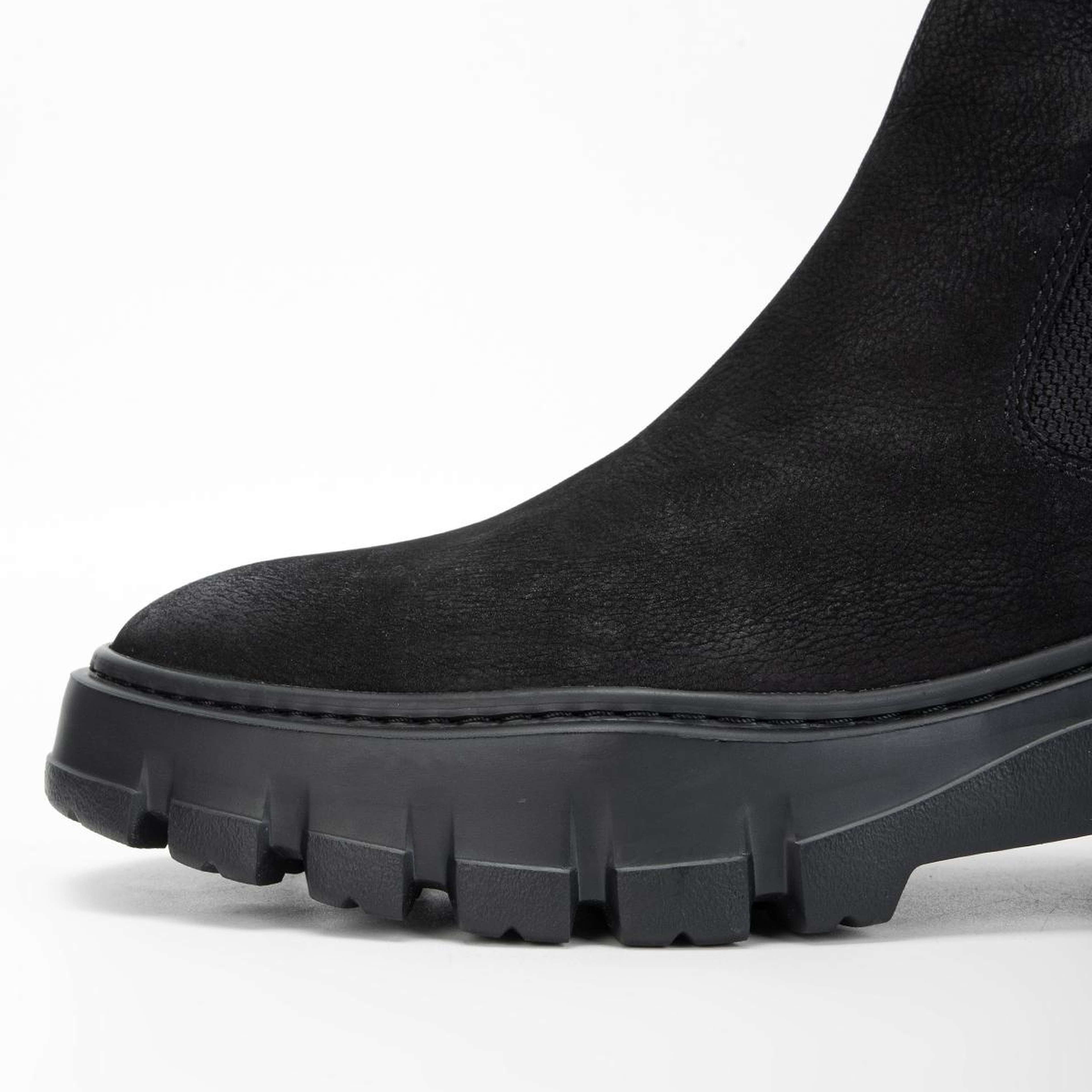 Valmenti Erkek Hakiki Deri Siyah Nubuk Casual Bot