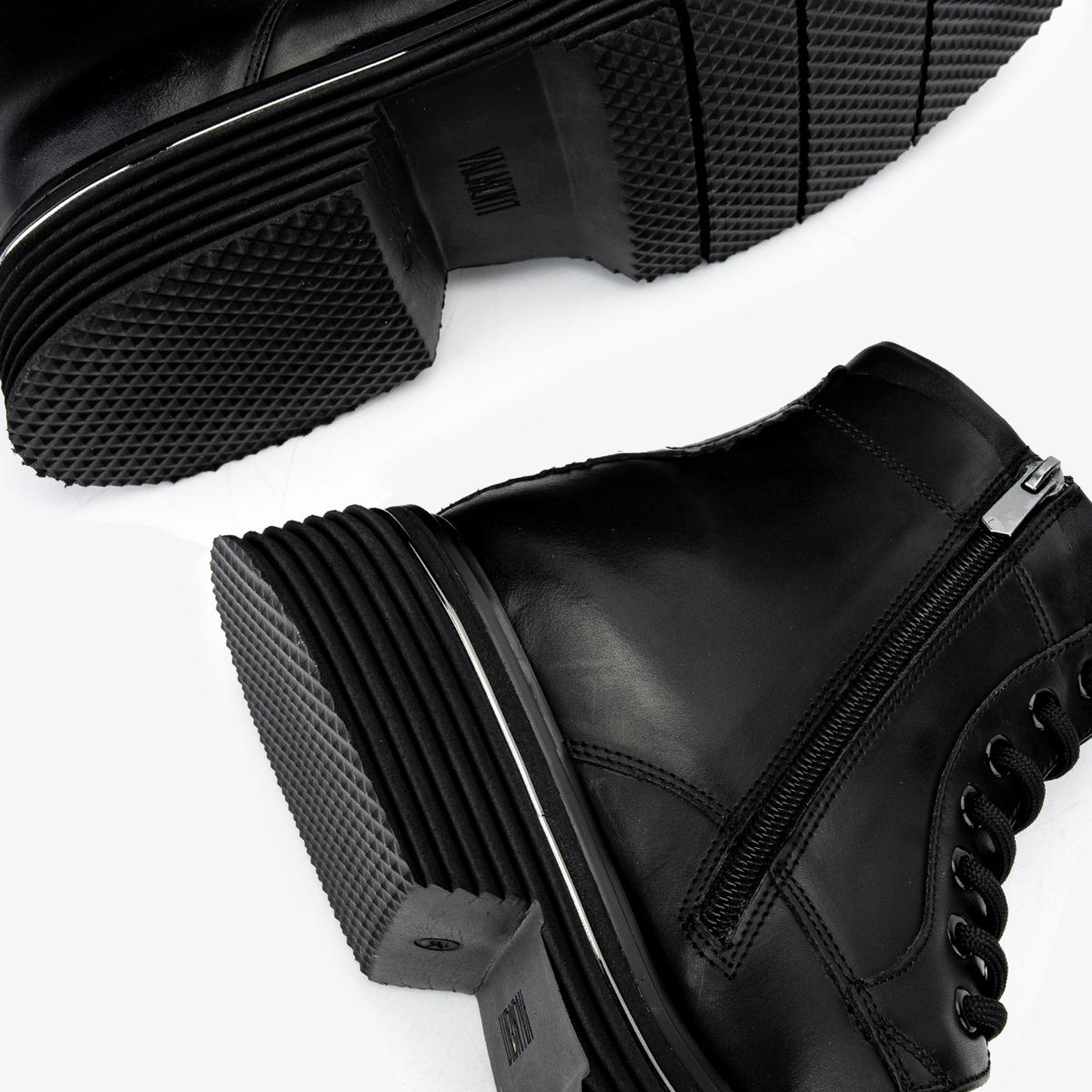 Valmenti Erkek Hakiki Deri Siyah Analin POSTAL Bot