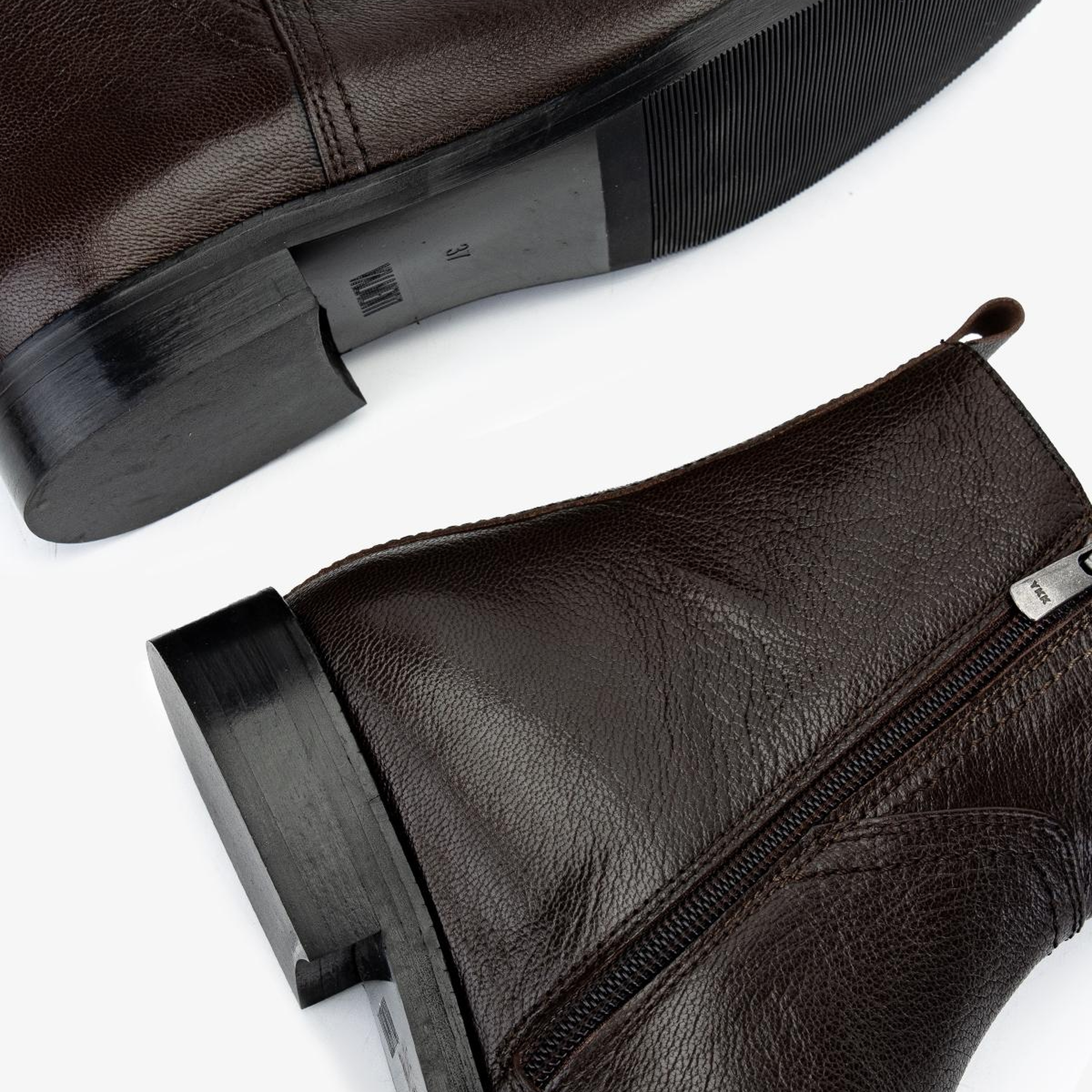 Valmenti Kadın Hakiki Deri Kahverengi Düz Bot