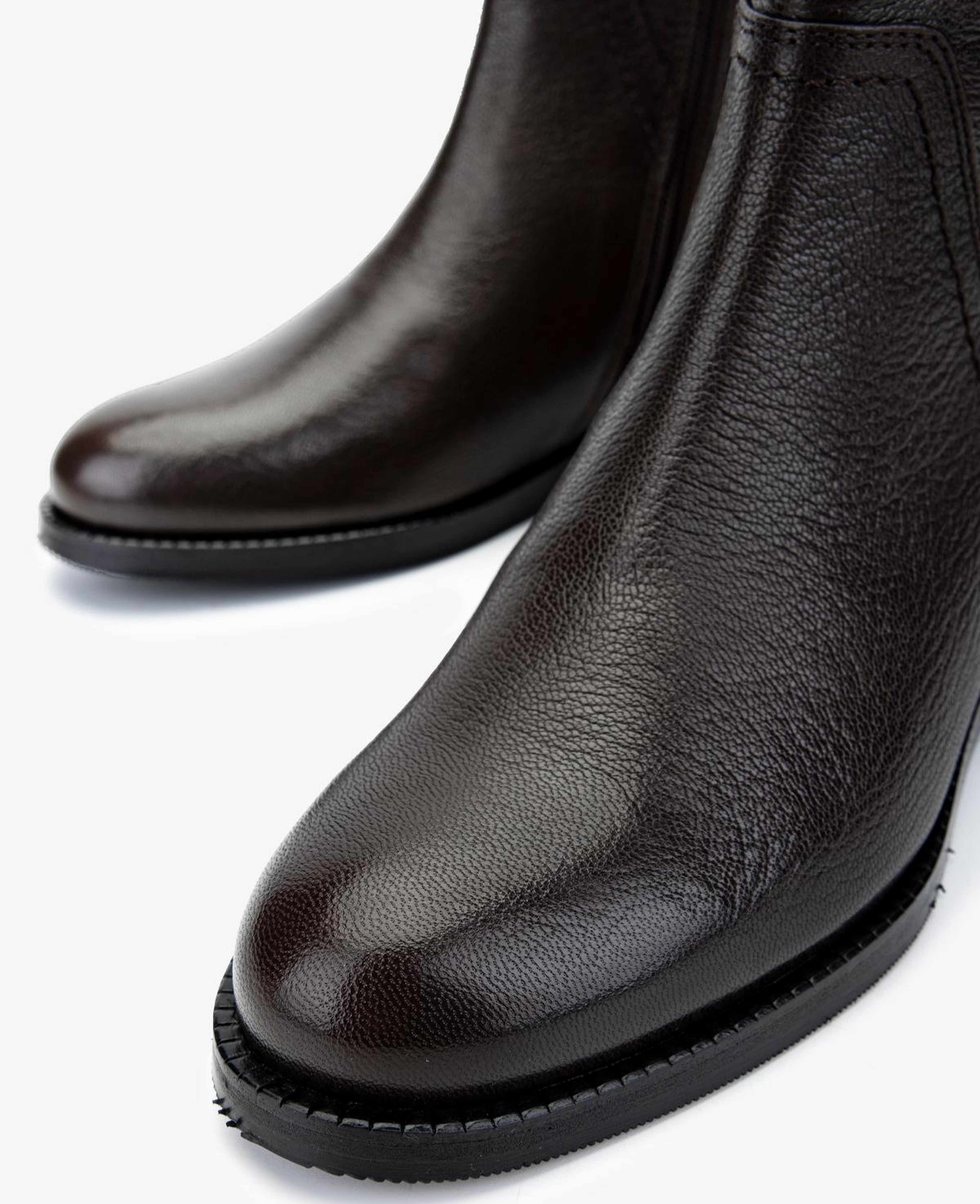 Valmenti Kadın Hakiki Deri Kahverengi Düz Bot