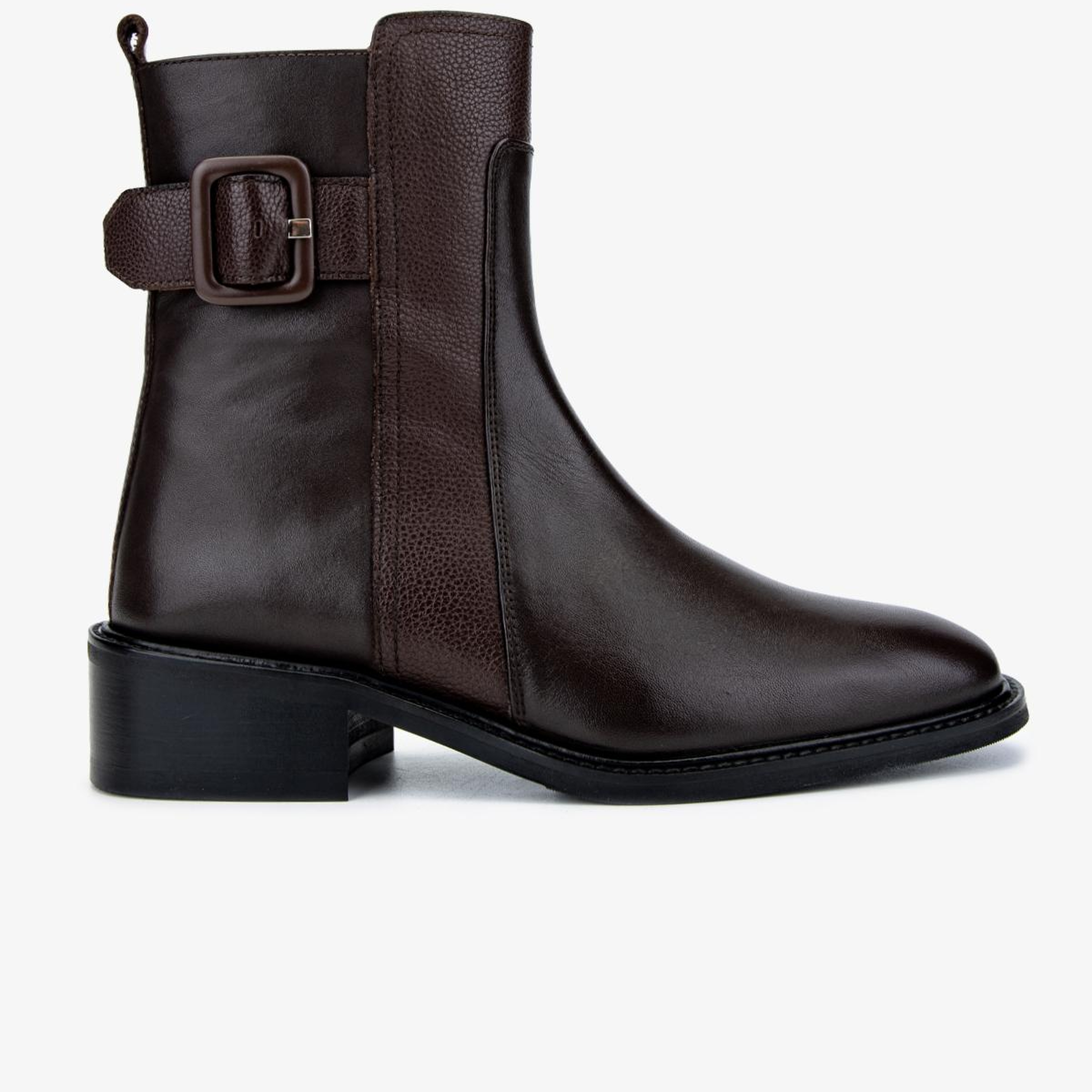 Valmenti Kadın Hakiki Deri Kahverengi Düz Bot